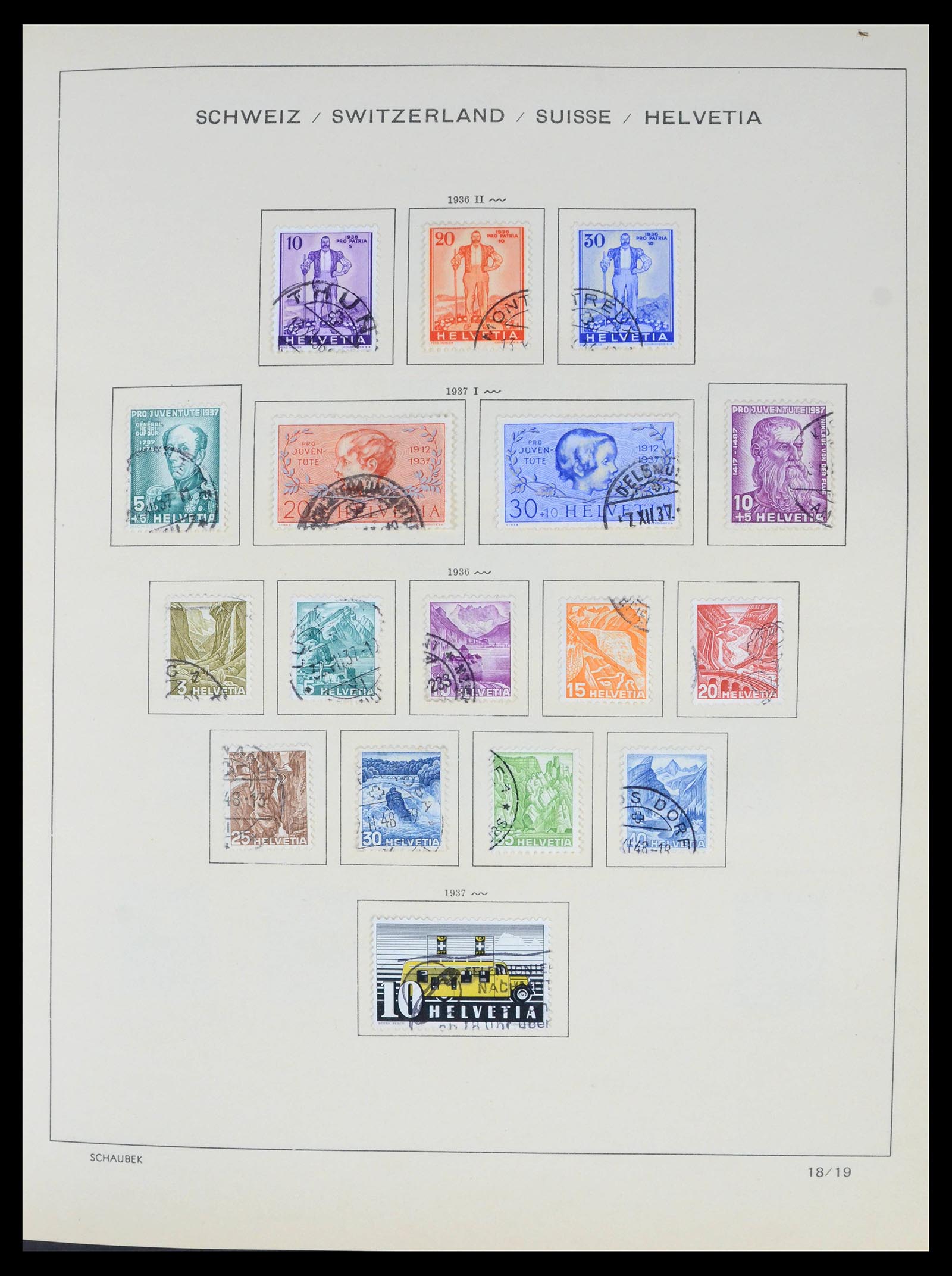 39540 0020 - Postzegelverzameling 39540 Zwitserland 1850-1982.