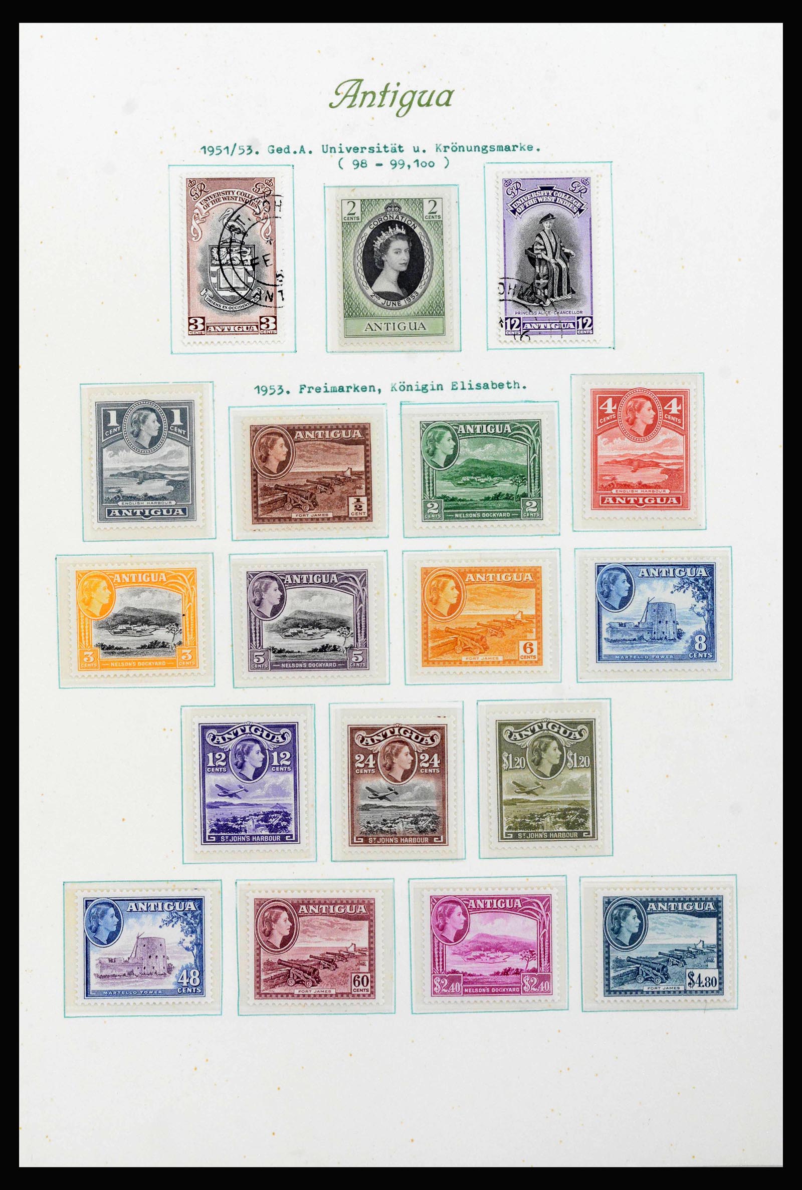 39546 0002 - Postzegelverzameling 39546 Engelse koloniën in Caribisch gebied 1937-