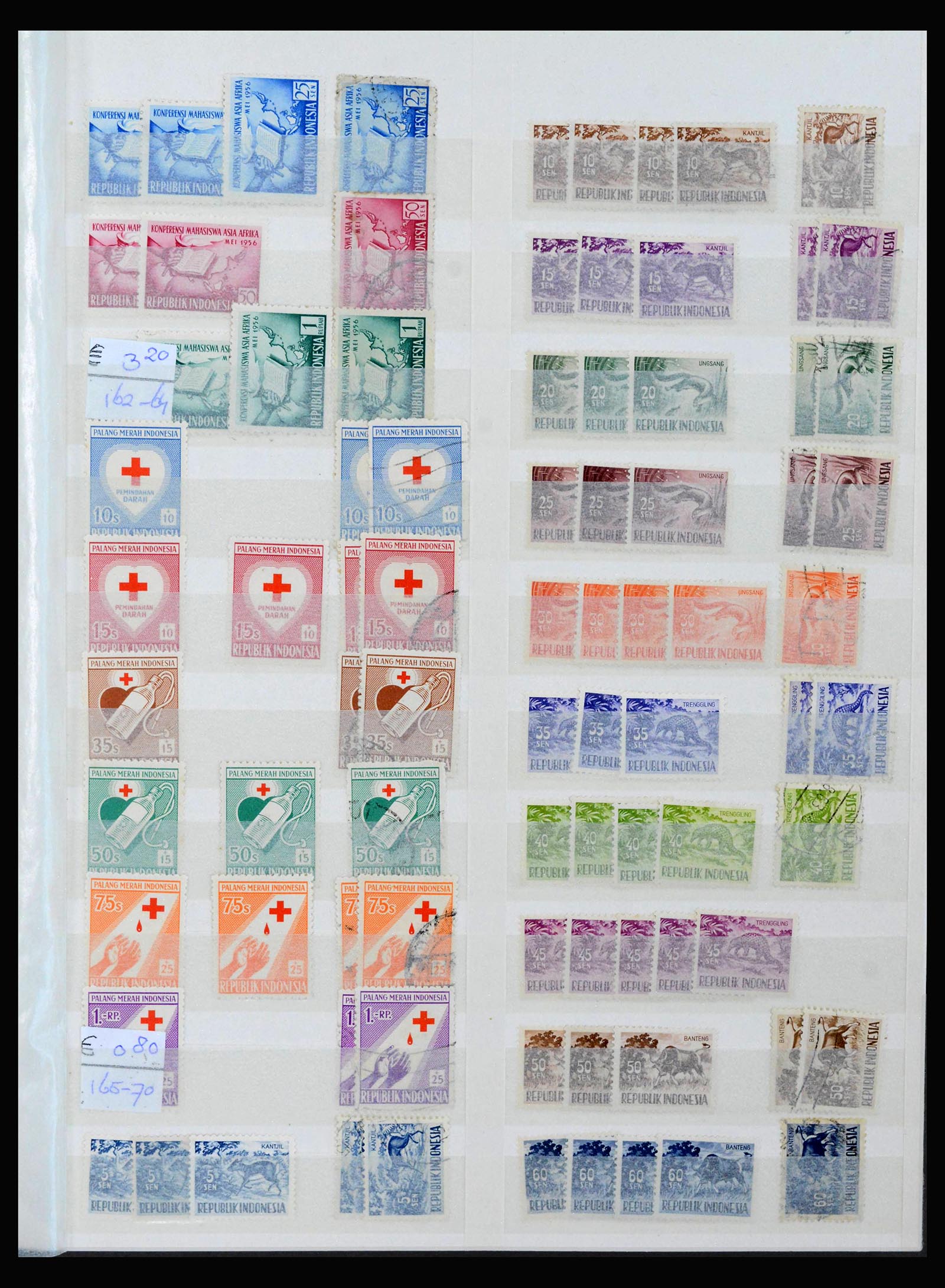39553 0009 - Postzegelverzameling 39553 Indonesië 1949-2014.