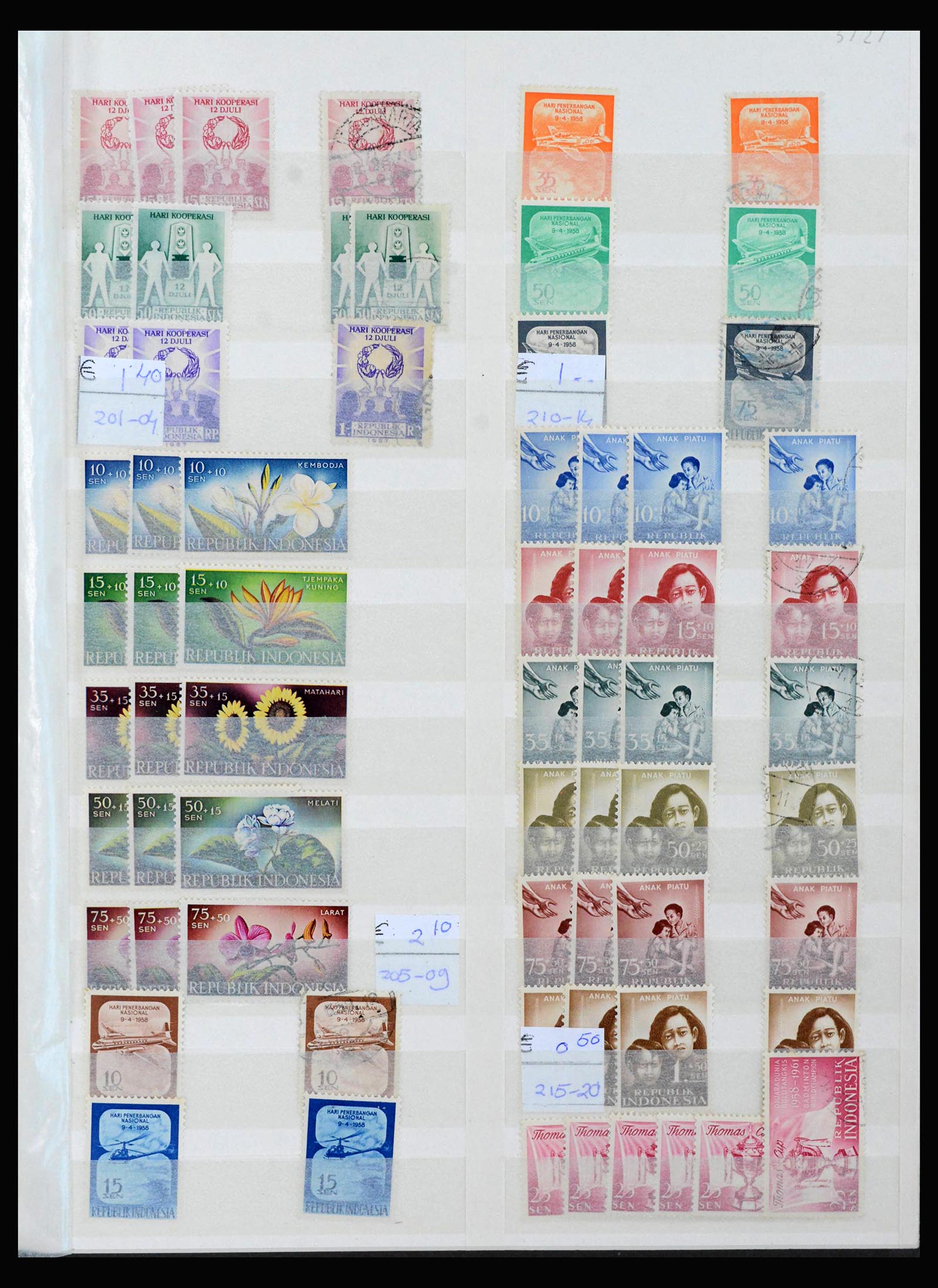 39553 0011 - Postzegelverzameling 39553 Indonesië 1949-2014.