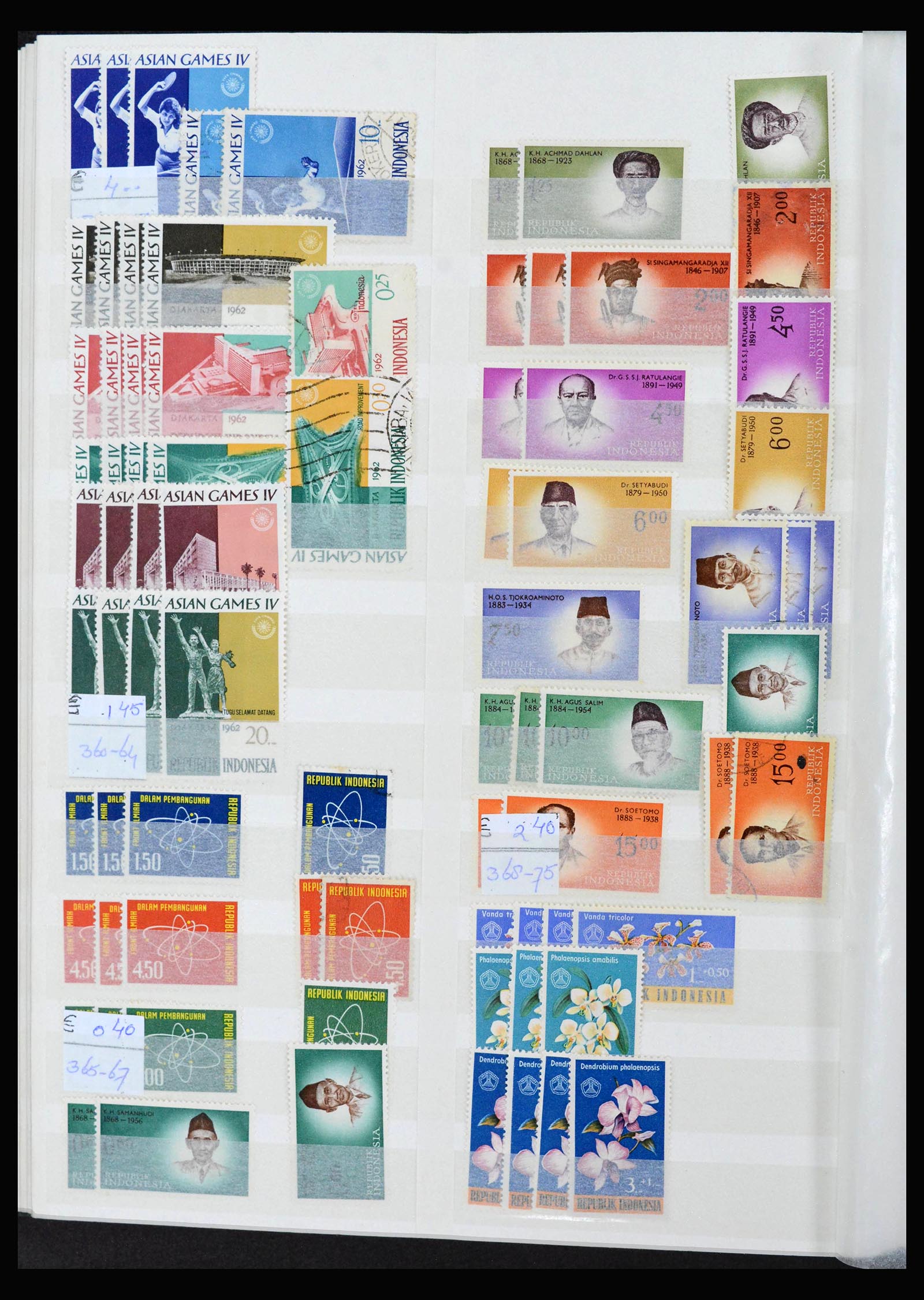 39553 0020 - Postzegelverzameling 39553 Indonesië 1949-2014.