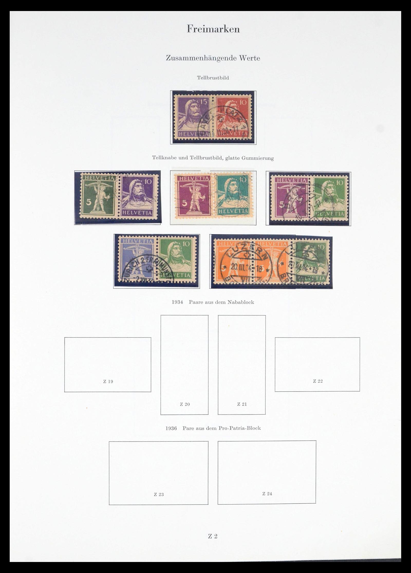 39556 0004 - Postzegelverzameling 39556 Zwitserland 1880-1960.