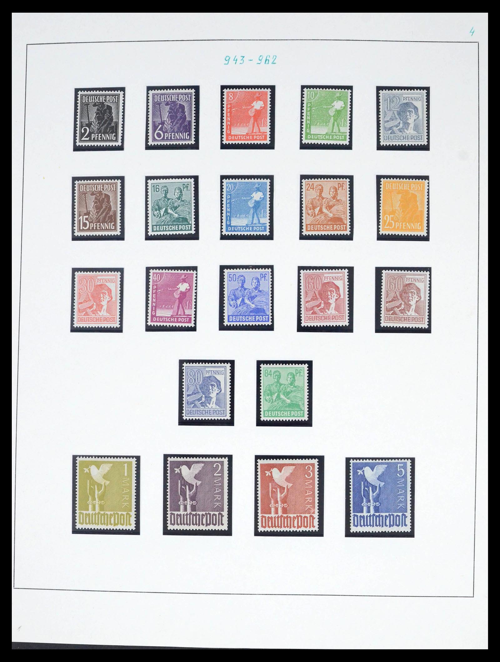 39557 0006 - Postzegelverzameling 39557 Duitsland 1945-1974.