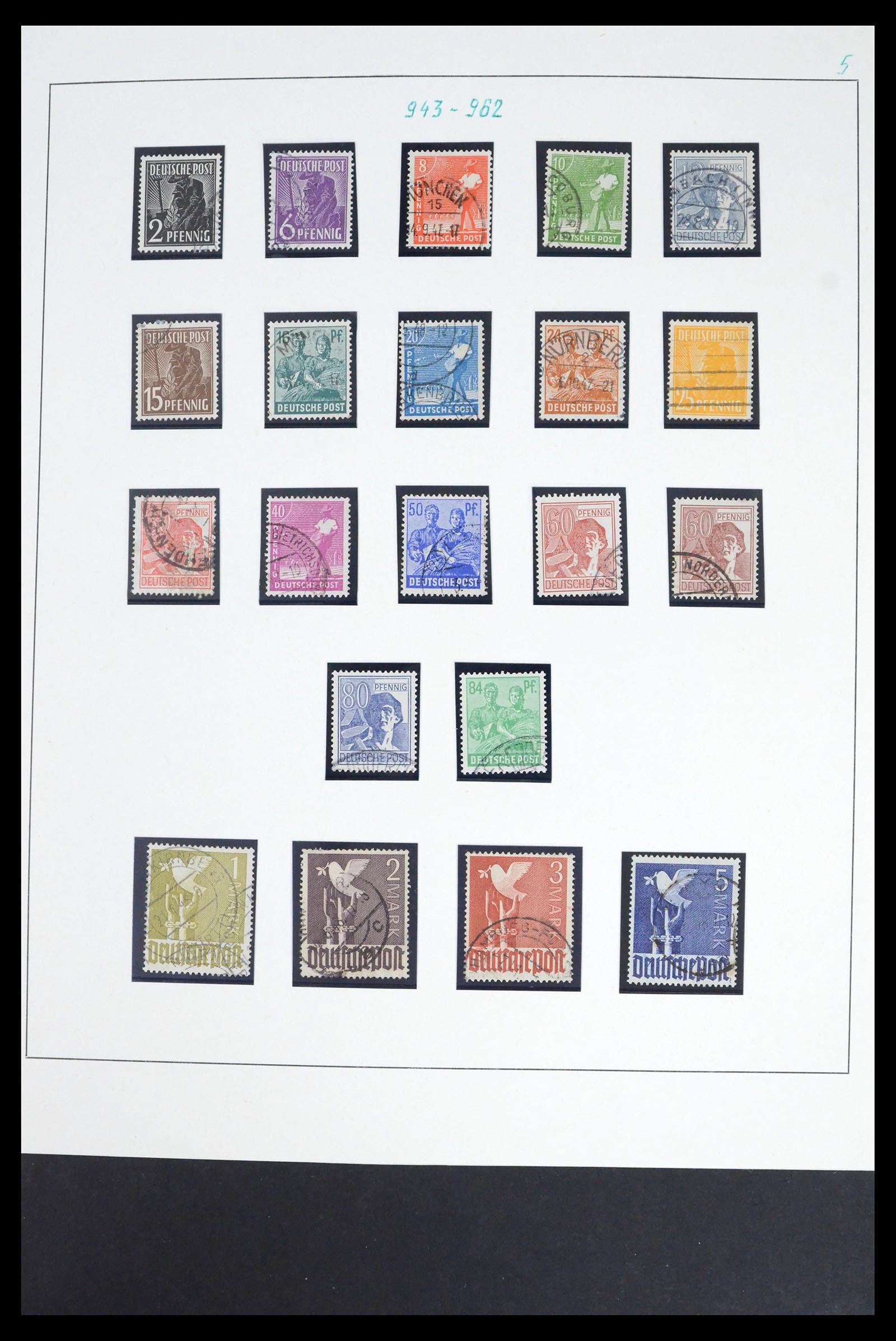 39557 0007 - Postzegelverzameling 39557 Duitsland 1945-1974.