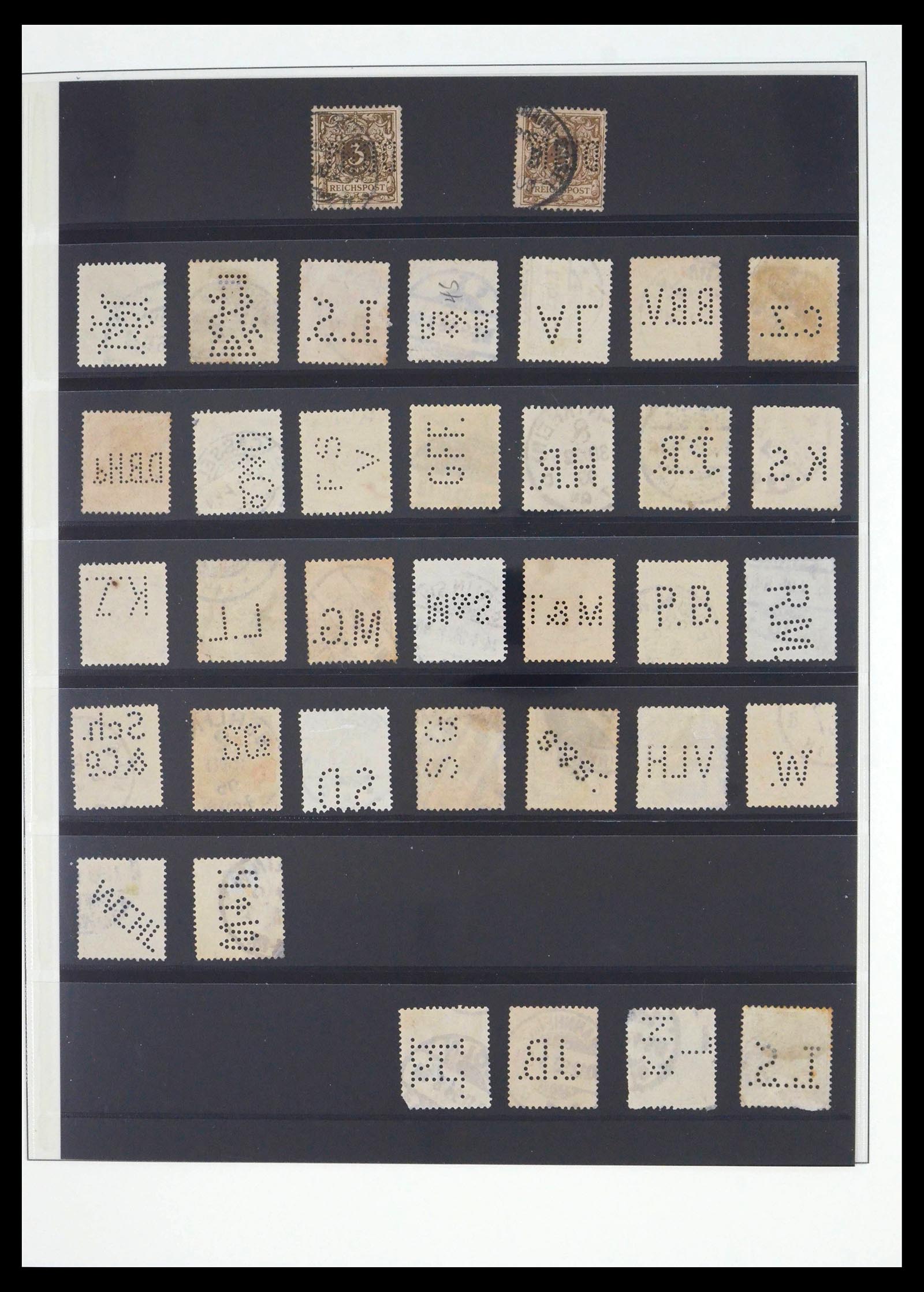 39562 0004 - Postzegelverzameling 39562 Duitsland perfins supercollectie 1880-1955