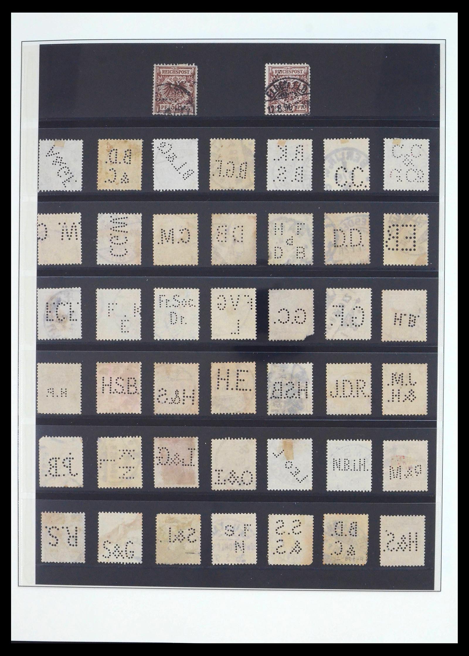 39562 0014 - Postzegelverzameling 39562 Duitsland perfins supercollectie 1880-1955