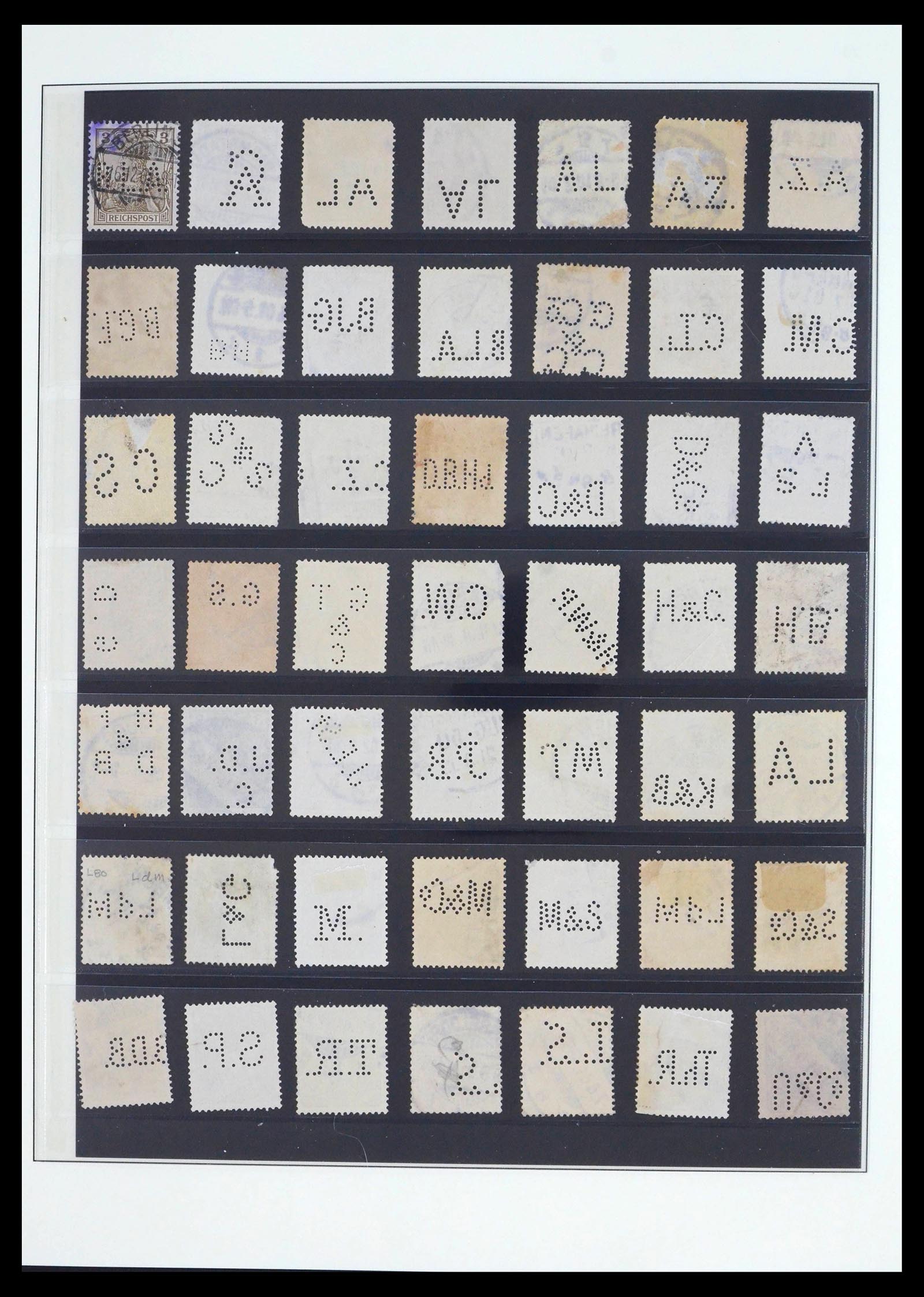 39562 0015 - Postzegelverzameling 39562 Duitsland perfins supercollectie 1880-1955