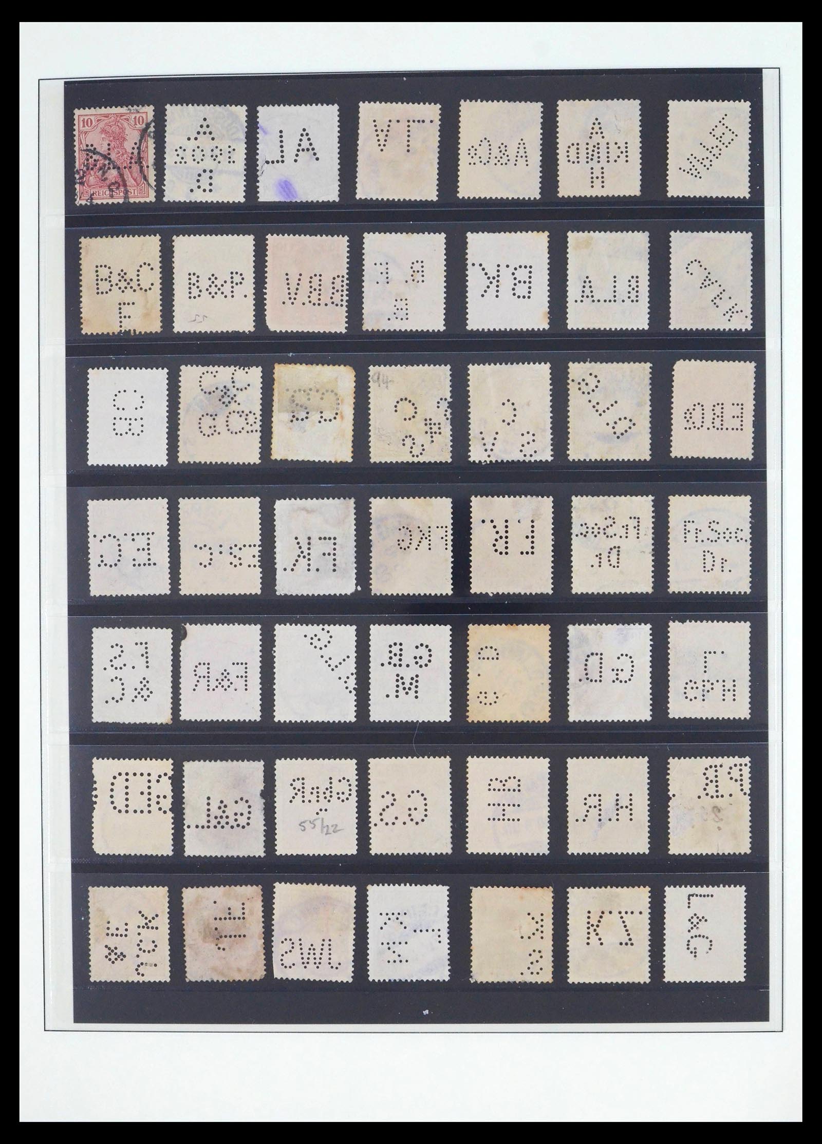 39562 0019 - Postzegelverzameling 39562 Duitsland perfins supercollectie 1880-1955