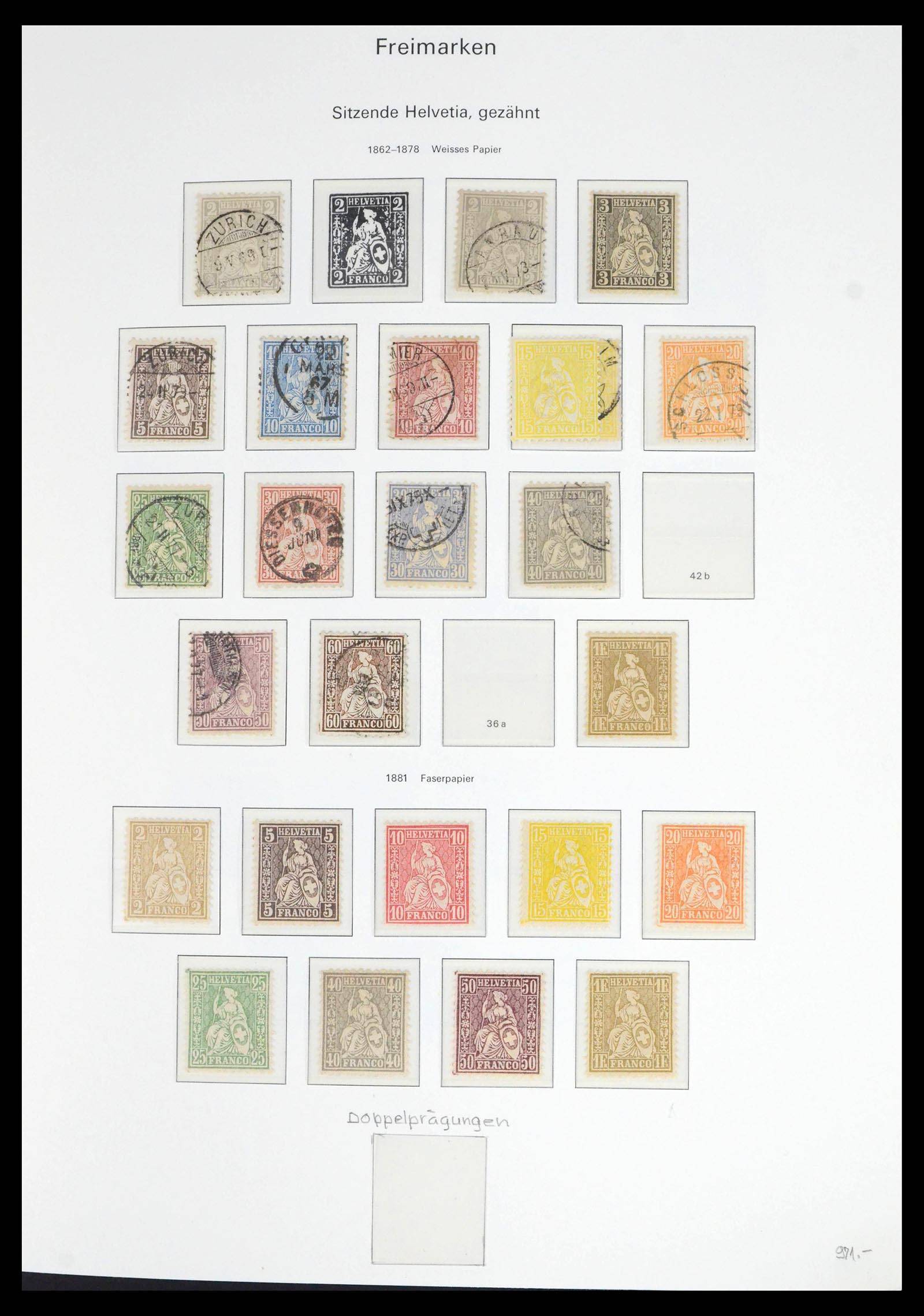 39563 0009 - Postzegelverzameling 39563 Zwitserland 1845-2013.