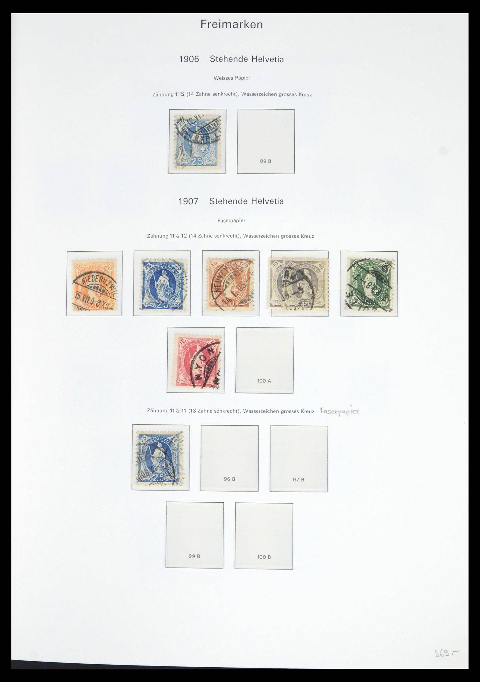 39563 0015 - Postzegelverzameling 39563 Zwitserland 1845-2013.