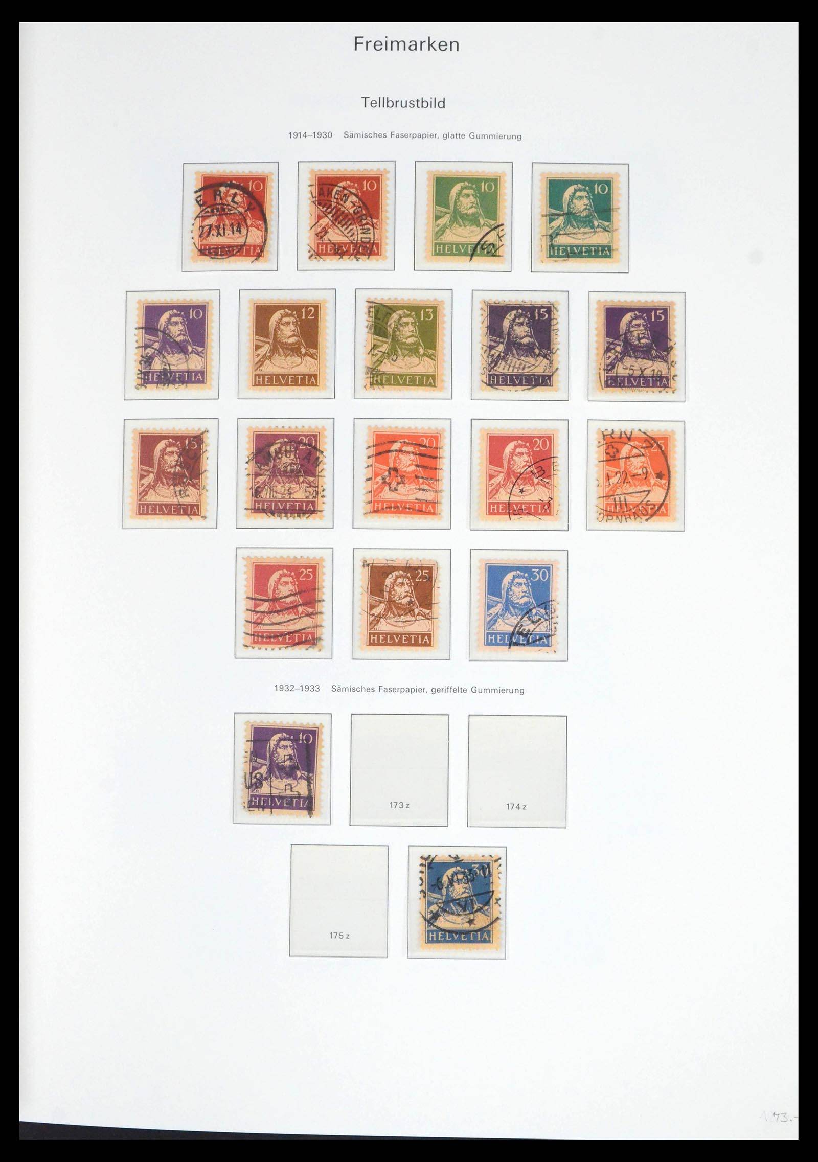 39563 0019 - Postzegelverzameling 39563 Zwitserland 1845-2013.