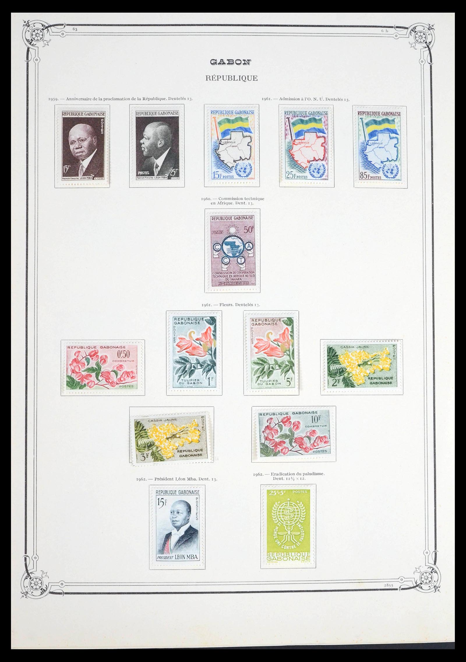 39568 0001 - Postzegelverzameling 39568 Gabon 1958-1978.