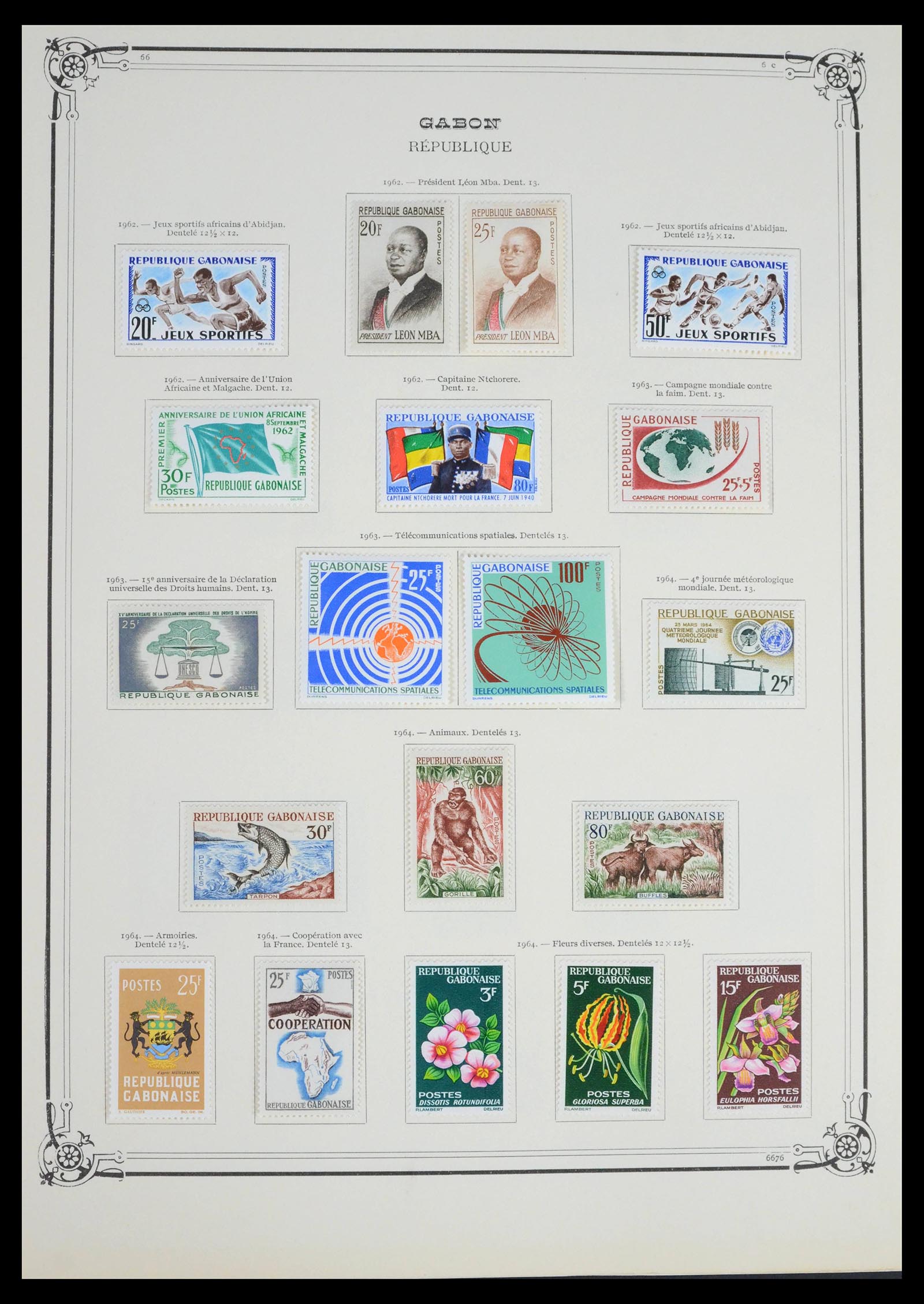 39568 0002 - Postzegelverzameling 39568 Gabon 1958-1978.