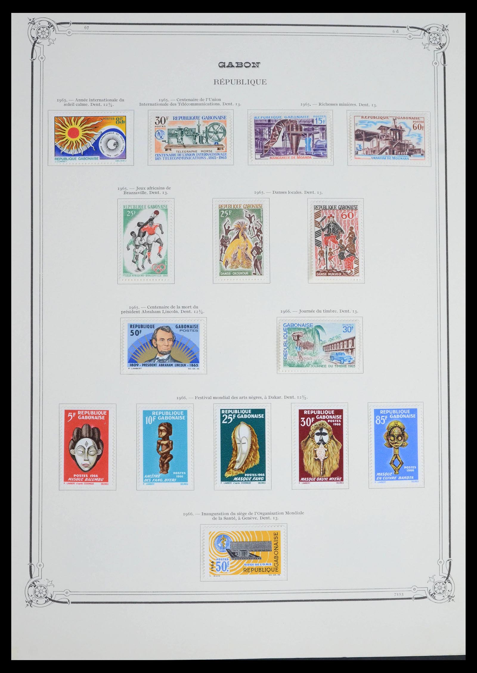 39568 0003 - Postzegelverzameling 39568 Gabon 1958-1978.