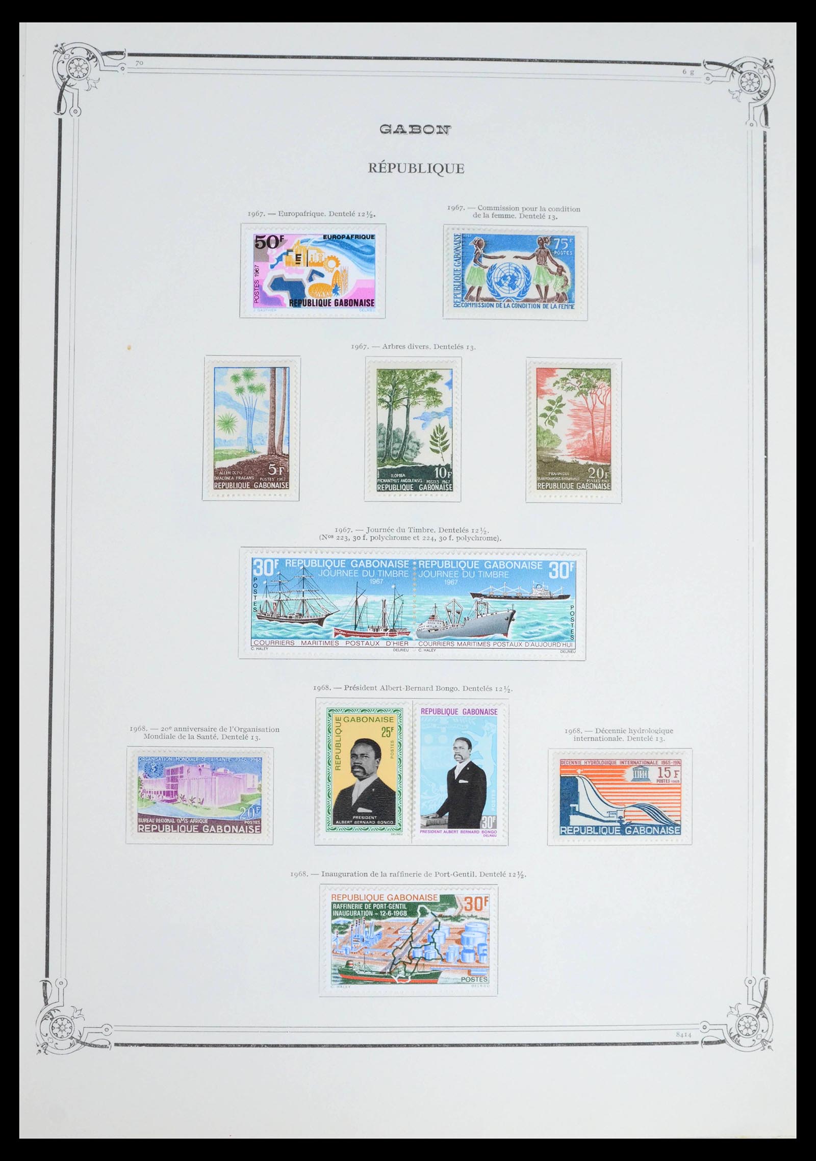 39568 0006 - Postzegelverzameling 39568 Gabon 1958-1978.