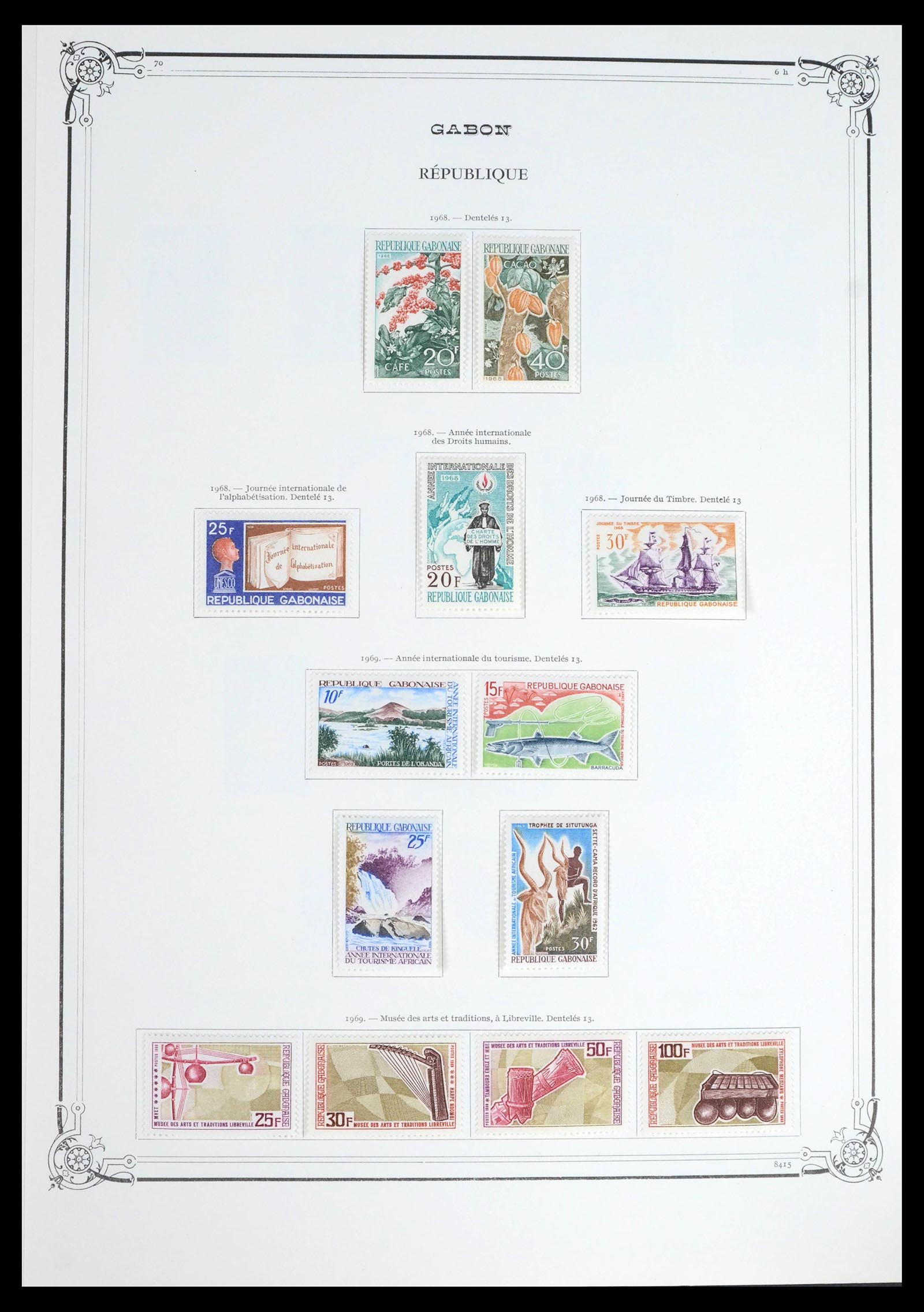 39568 0007 - Postzegelverzameling 39568 Gabon 1958-1978.