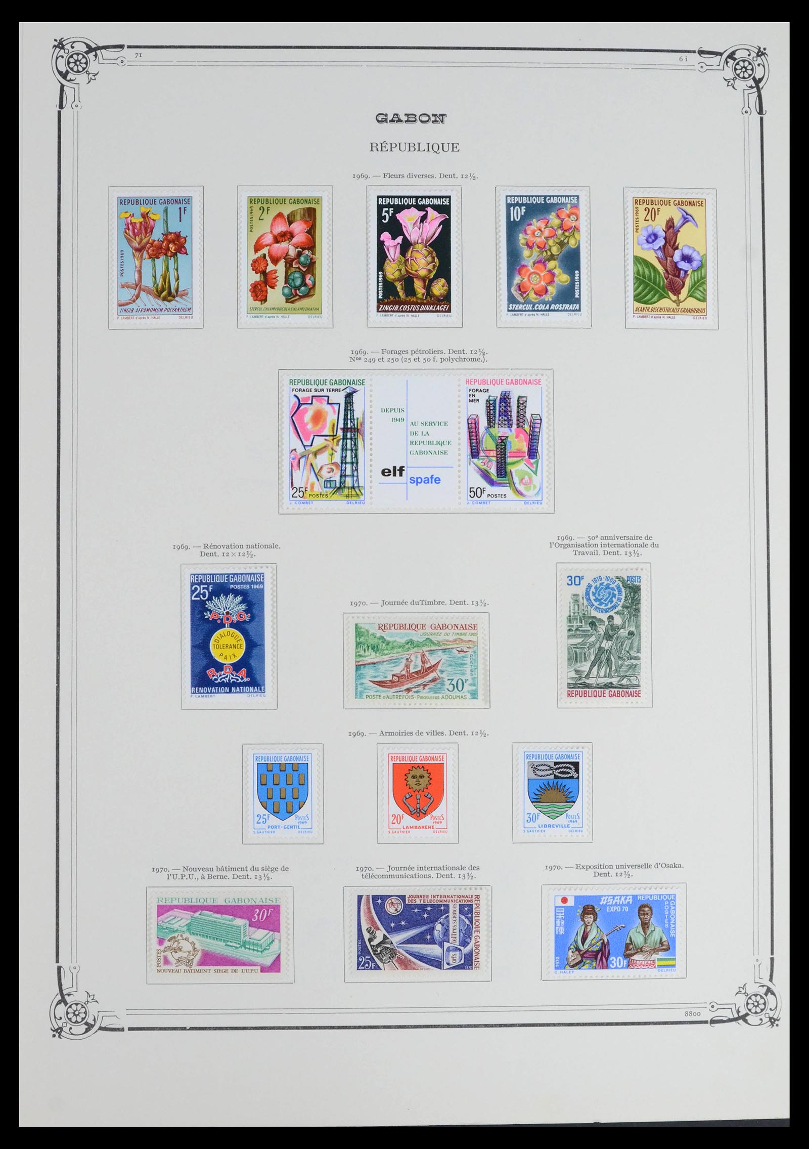 39568 0008 - Postzegelverzameling 39568 Gabon 1958-1978.