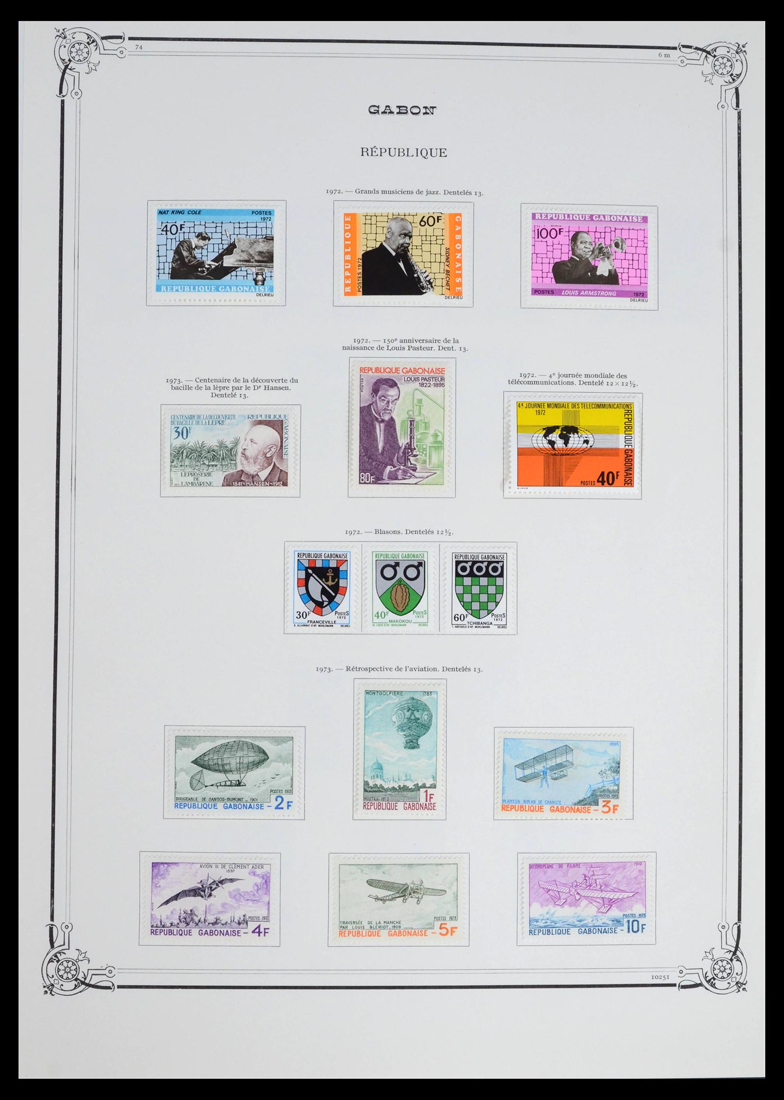 39568 0011 - Postzegelverzameling 39568 Gabon 1958-1978.