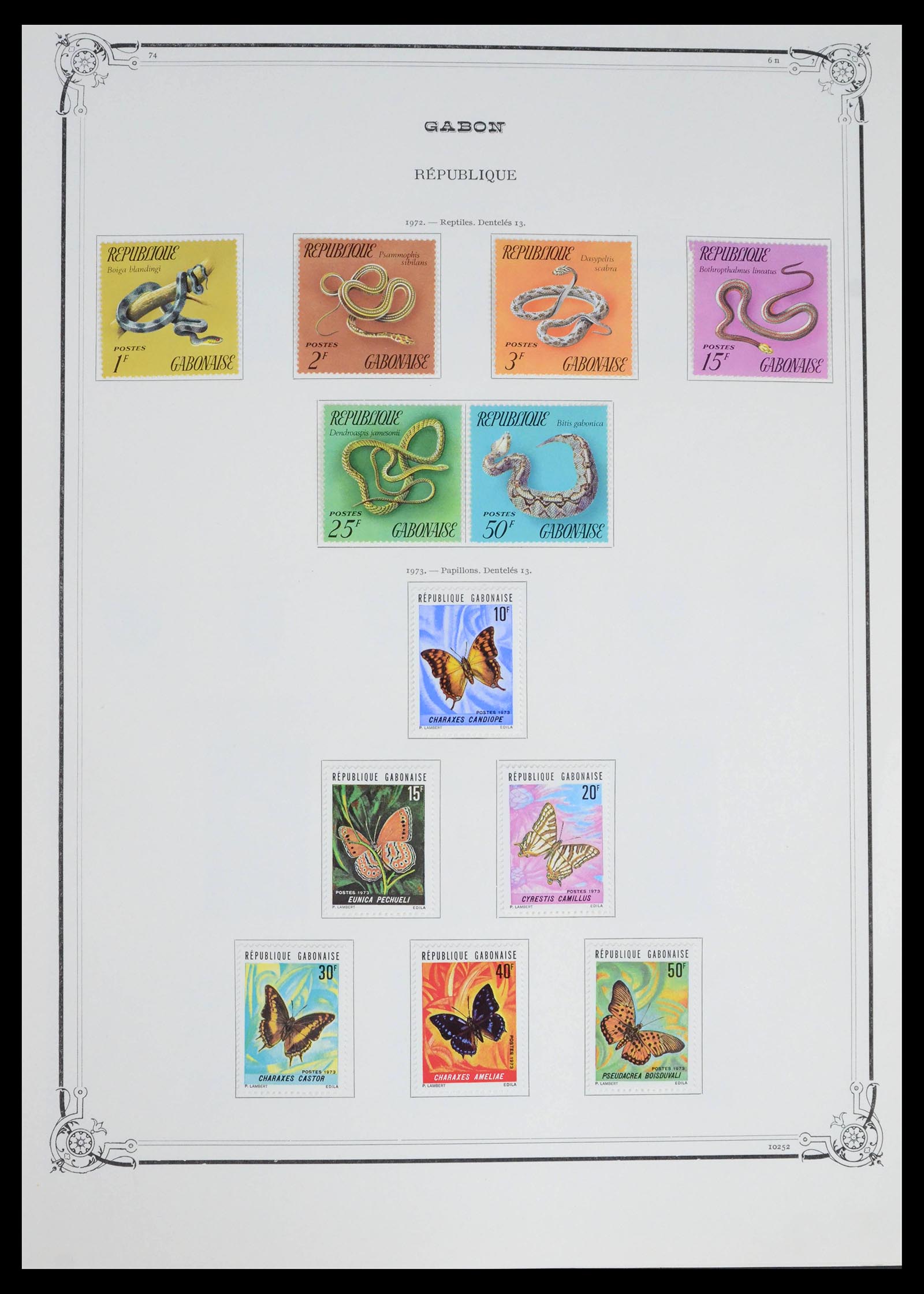 39568 0012 - Postzegelverzameling 39568 Gabon 1958-1978.