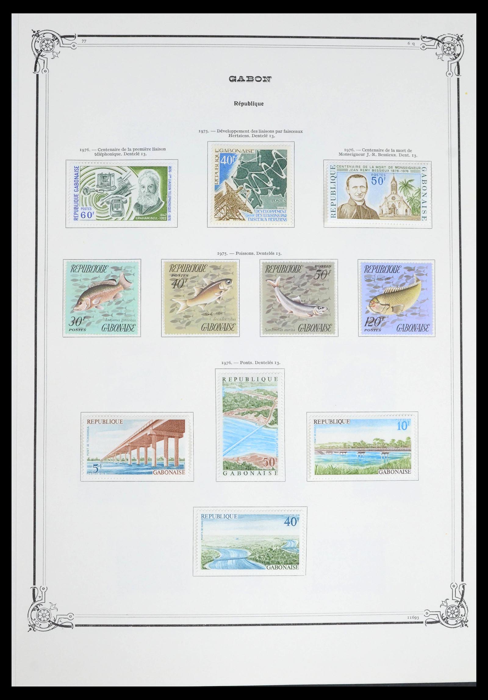39568 0015 - Postzegelverzameling 39568 Gabon 1958-1978.