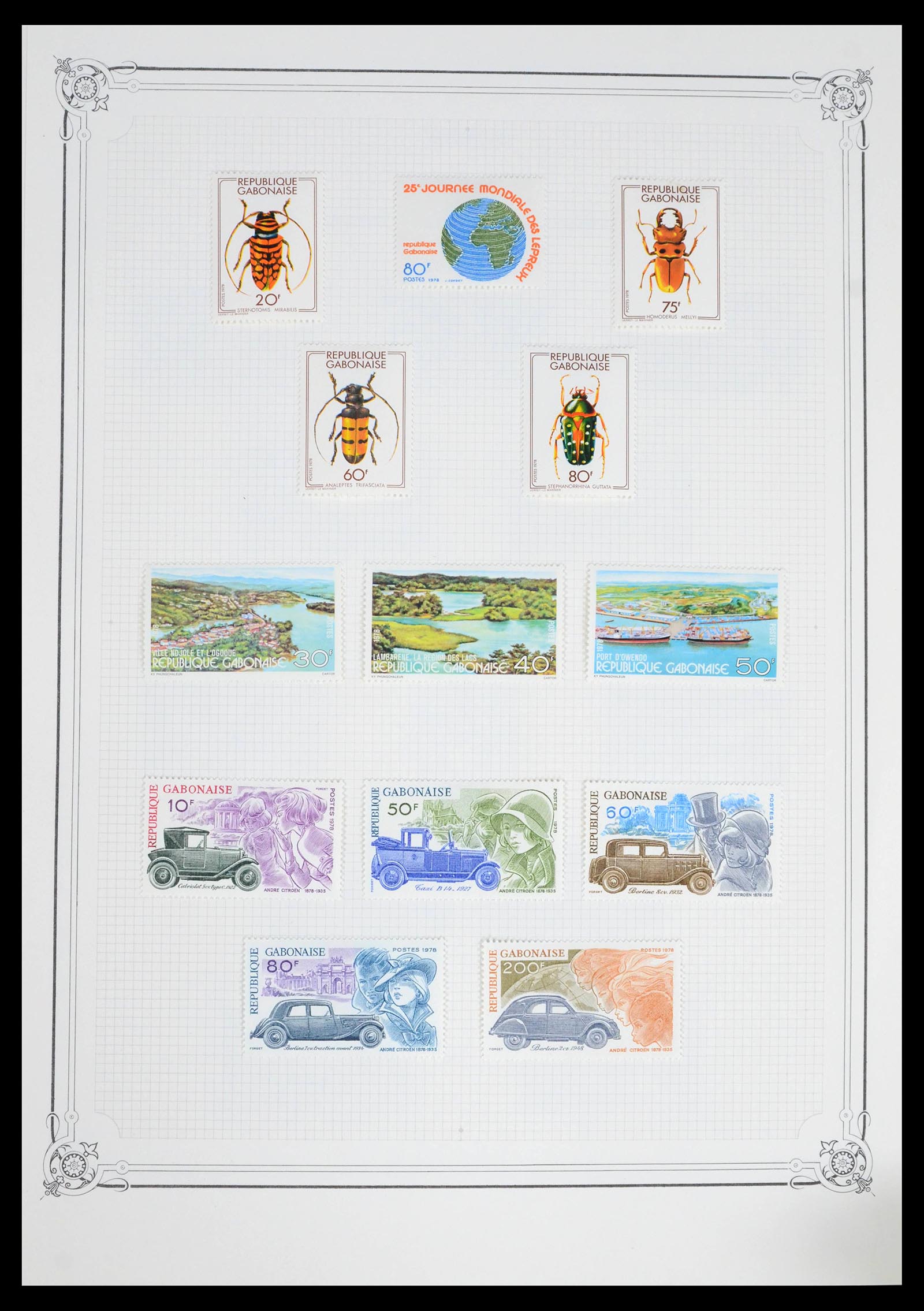 39568 0017 - Postzegelverzameling 39568 Gabon 1958-1978.