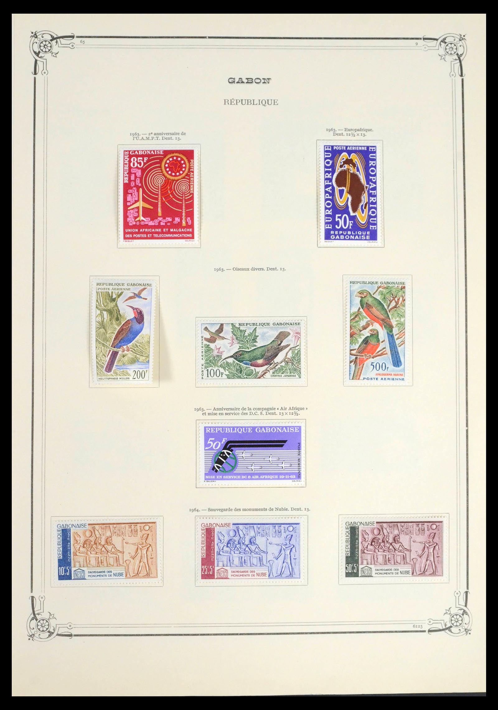 39568 0019 - Postzegelverzameling 39568 Gabon 1958-1978.