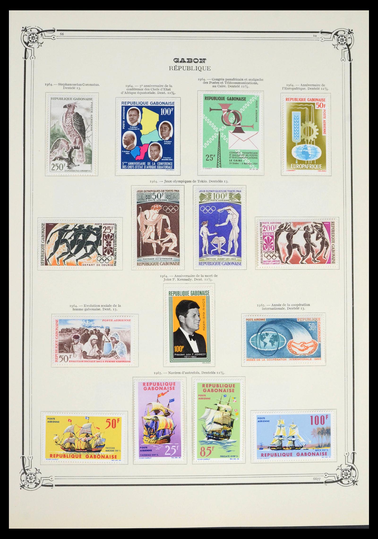 39568 0020 - Postzegelverzameling 39568 Gabon 1958-1978.