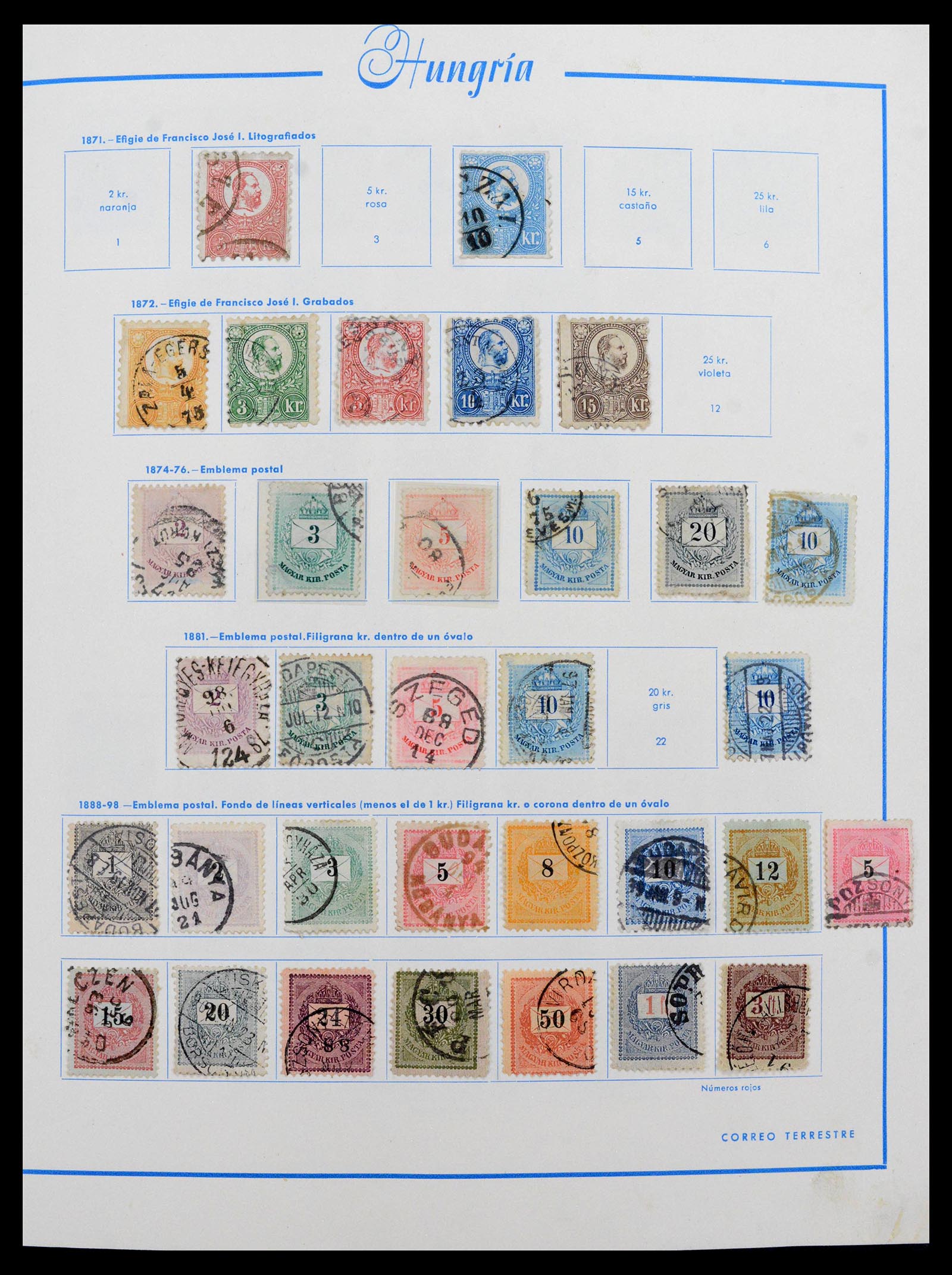 39569 0001 - Postzegelverzameling 39569 Hongarije 1871-2005.