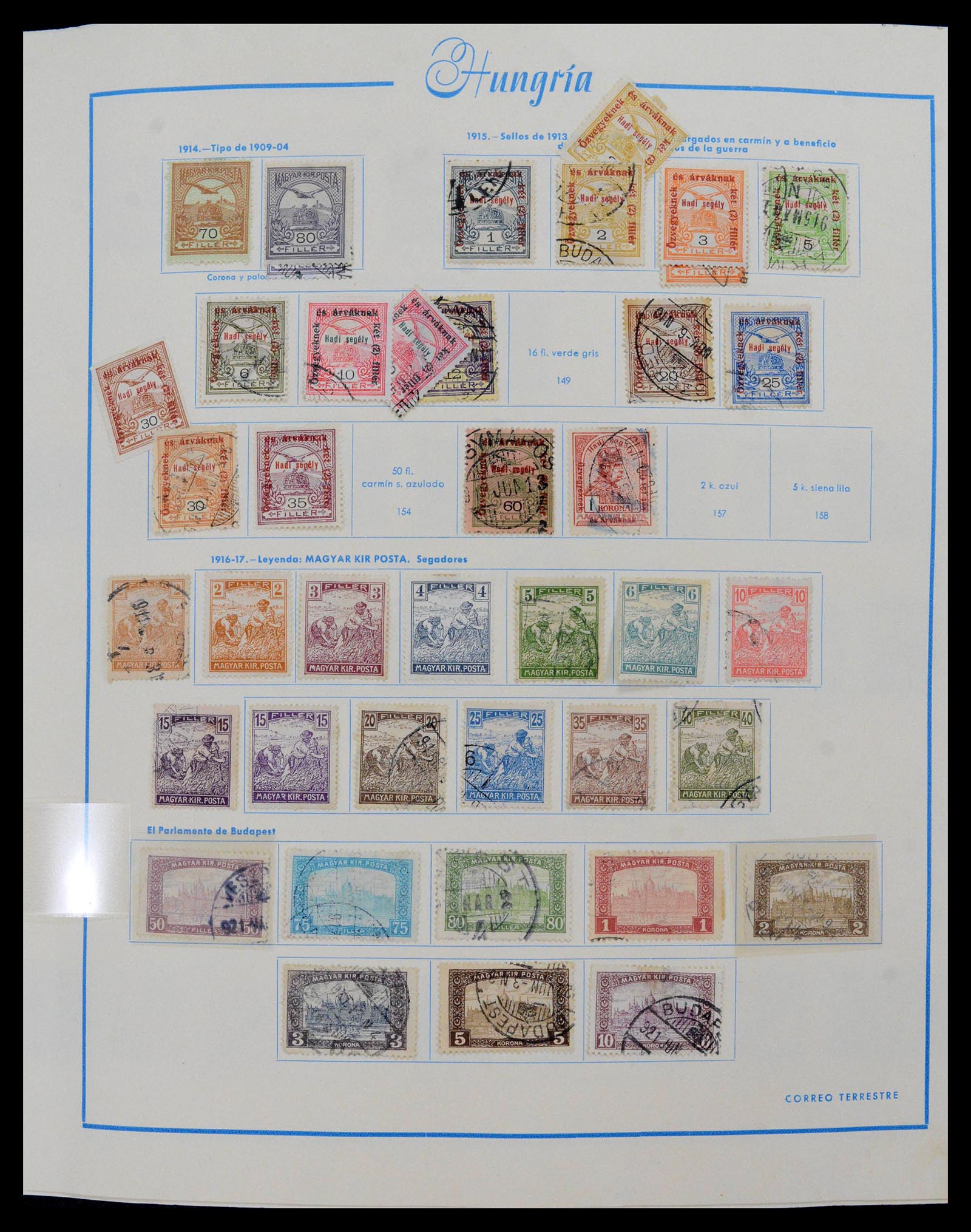 39569 0005 - Postzegelverzameling 39569 Hongarije 1871-2005.
