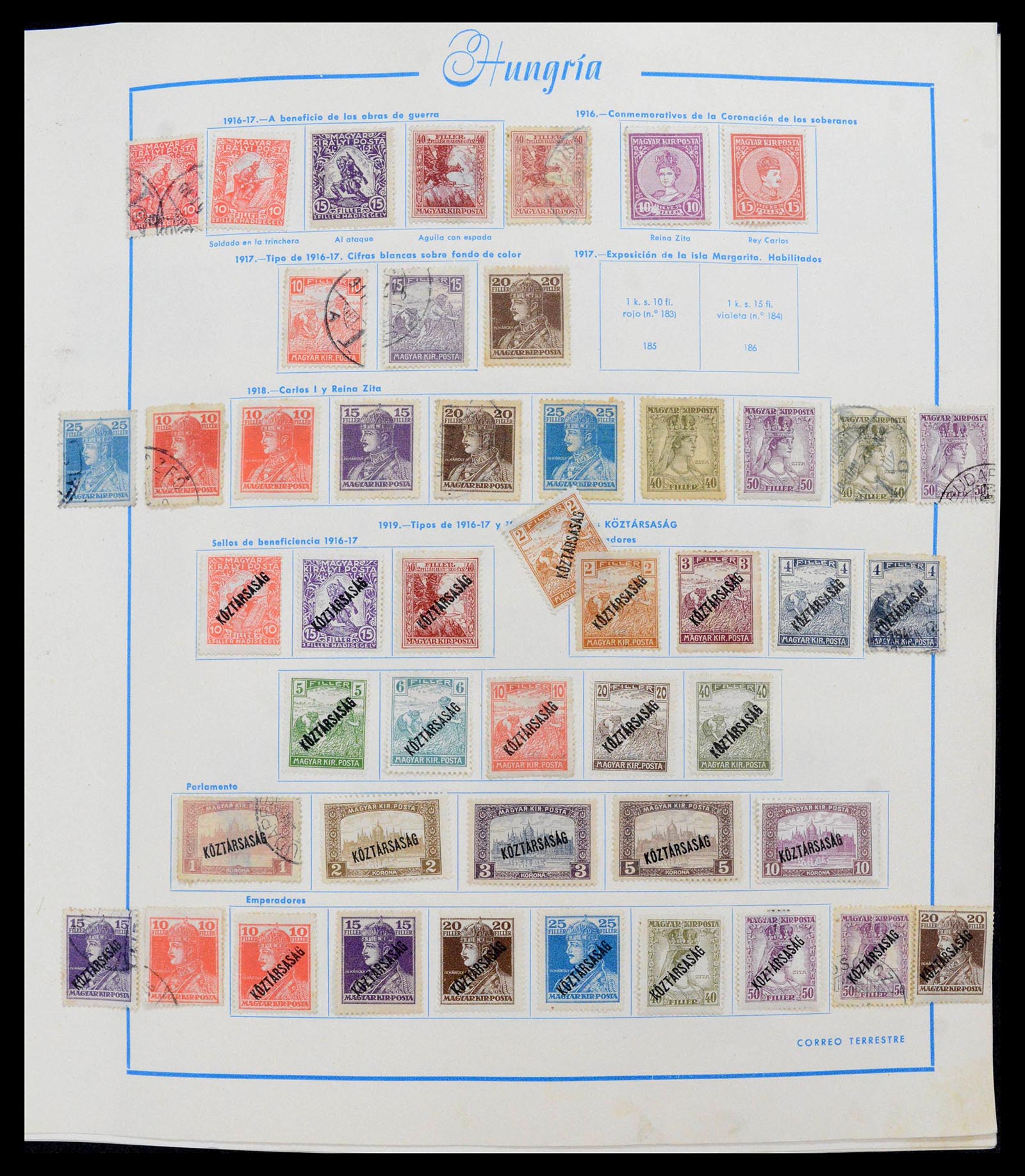 39569 0006 - Postzegelverzameling 39569 Hongarije 1871-2005.