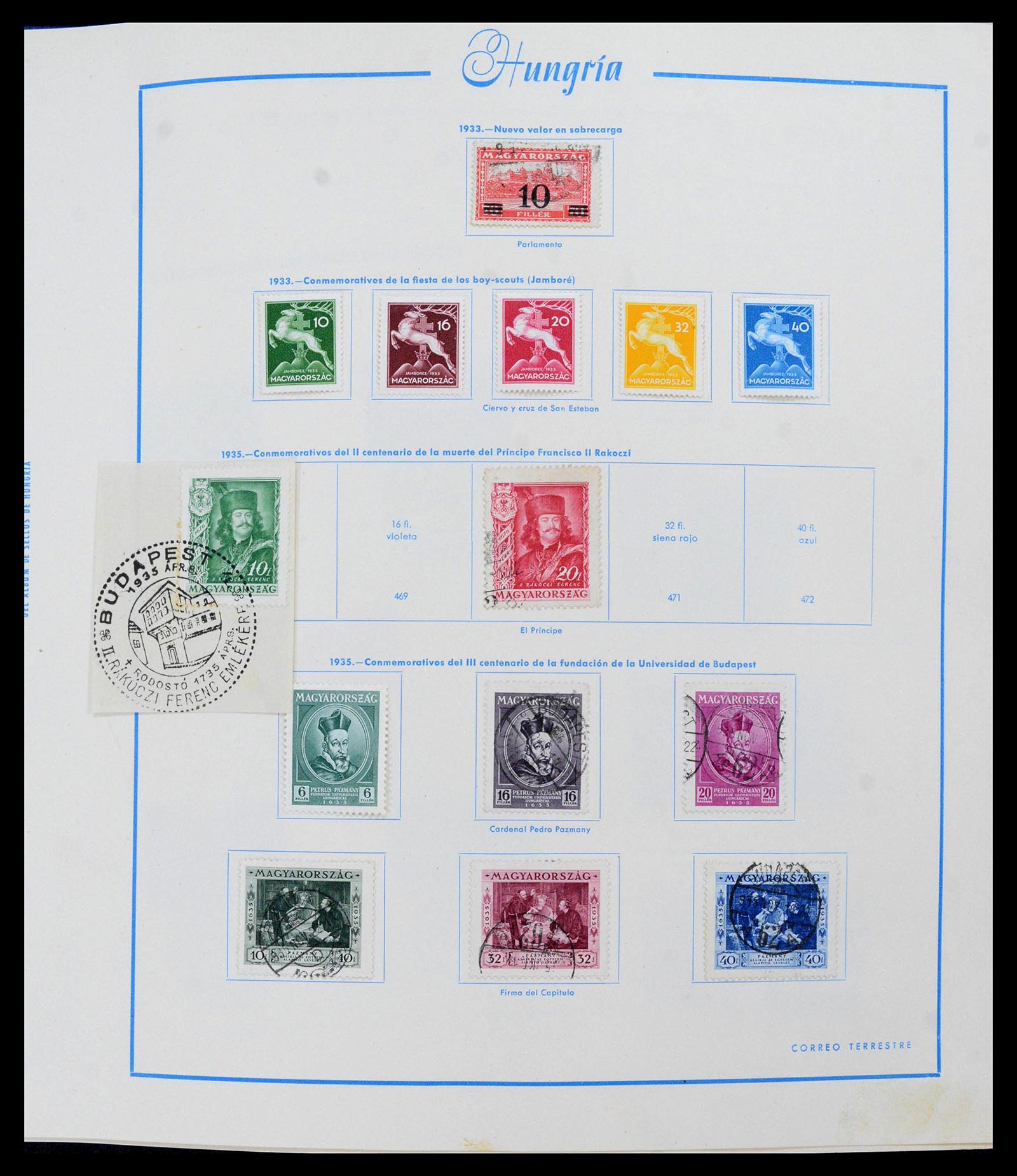 39569 0015 - Postzegelverzameling 39569 Hongarije 1871-2005.