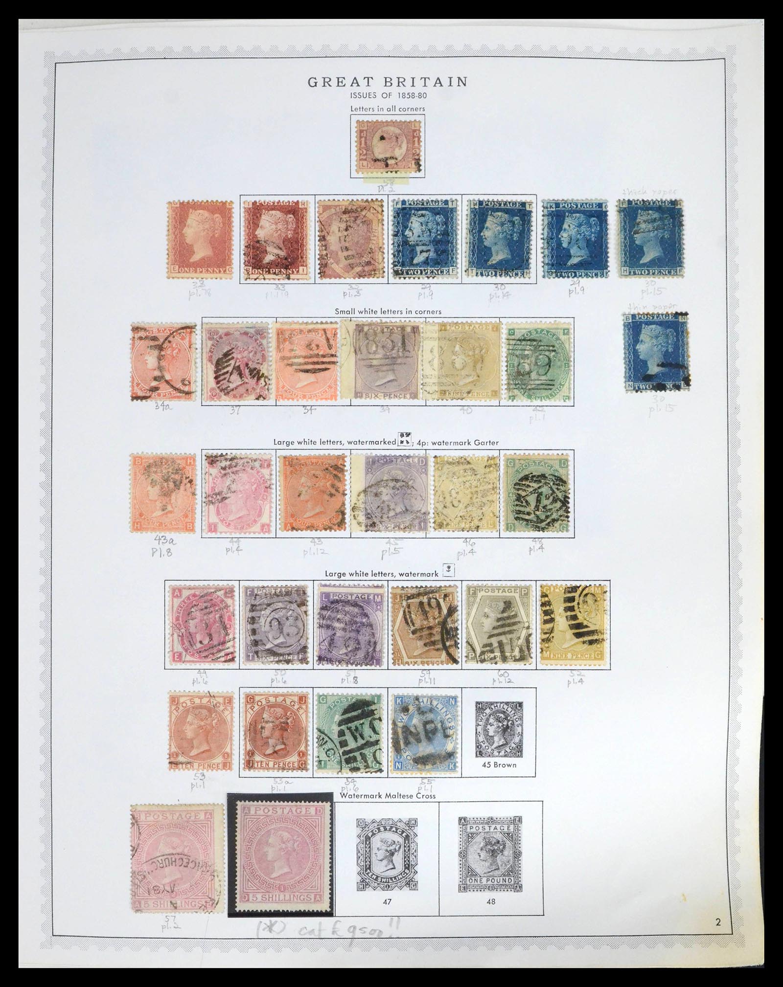 39570 0002 - Postzegelverzameling 39570 Engeland 1840-1997.