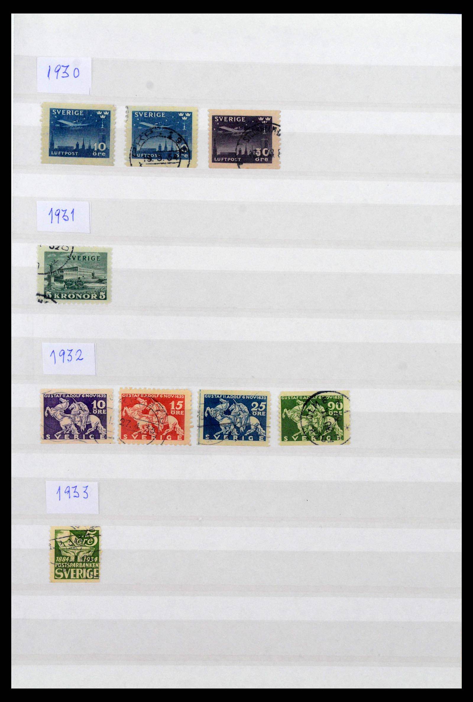 39573 0001 - Postzegelverzameling 39573 Zweden 1930-1998.
