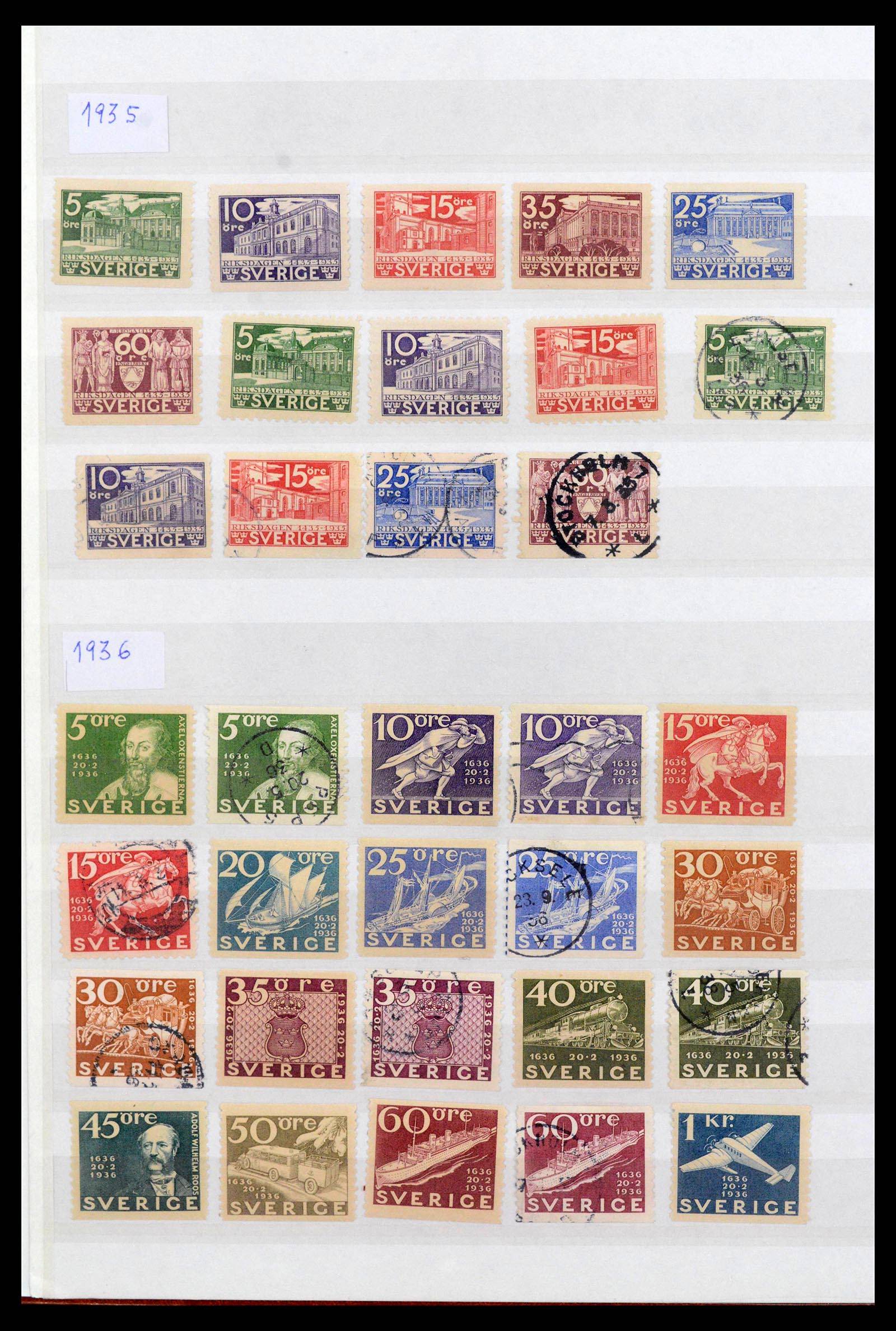 39573 0002 - Postzegelverzameling 39573 Zweden 1930-1998.