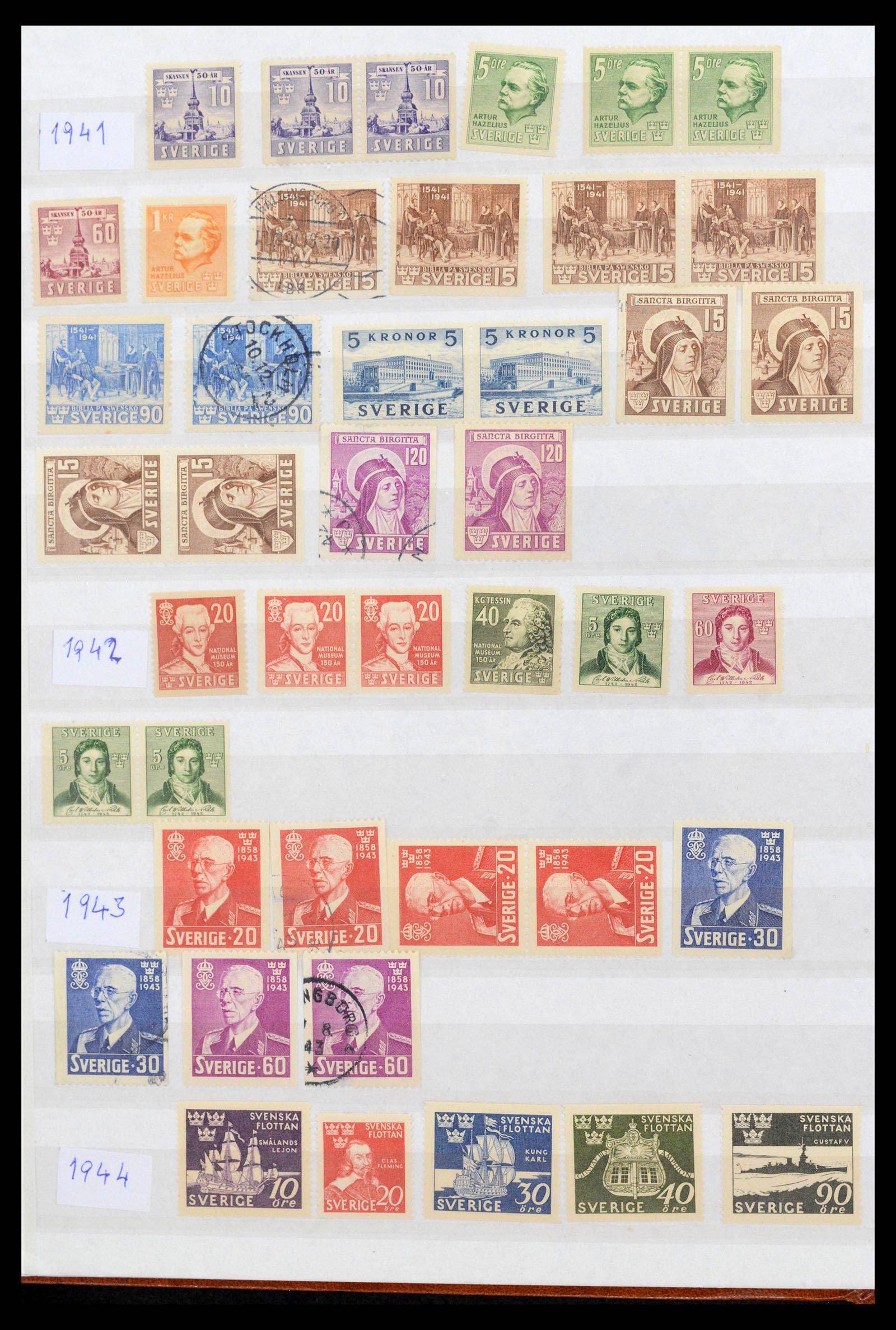 39573 0004 - Postzegelverzameling 39573 Zweden 1930-1998.