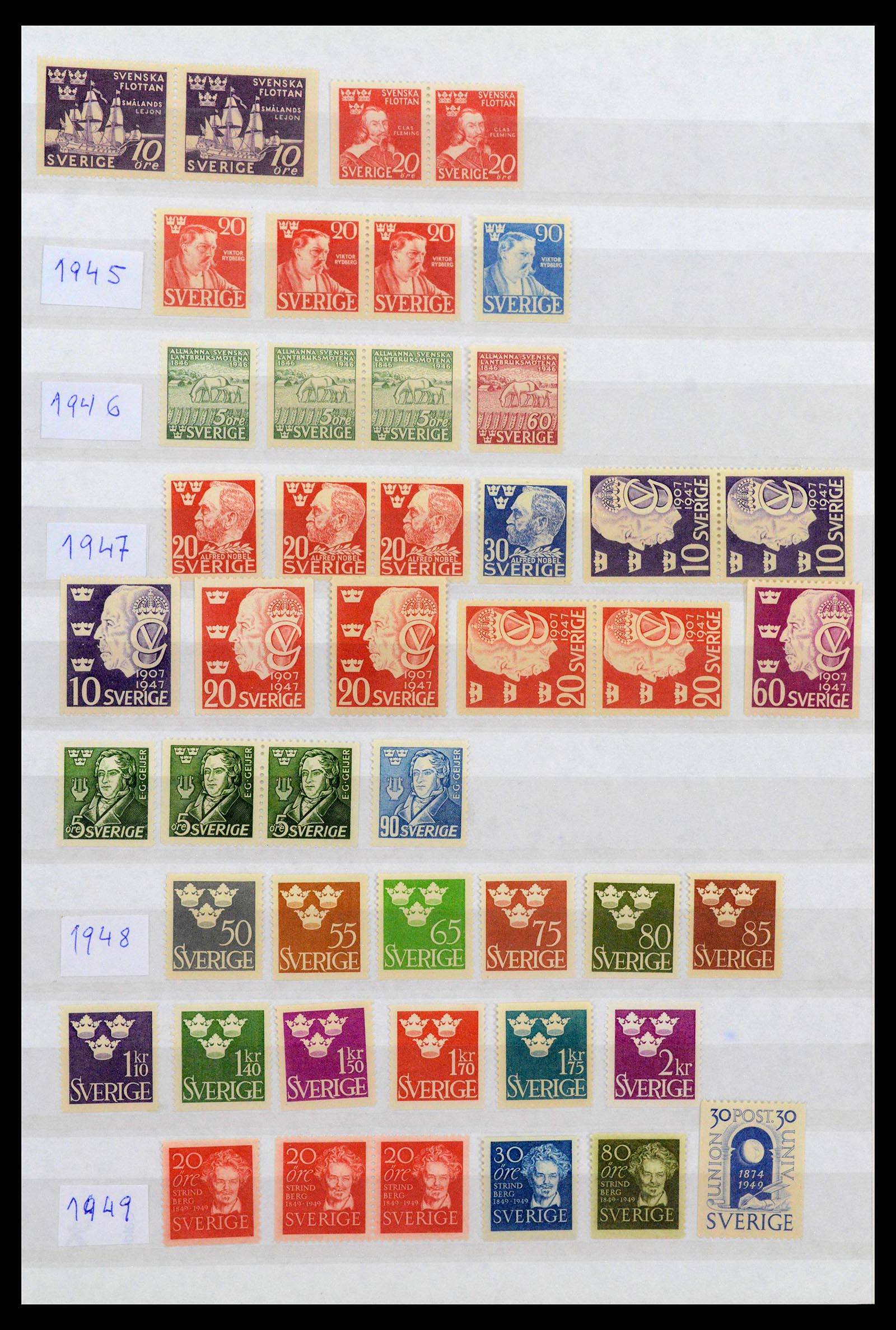 39573 0005 - Postzegelverzameling 39573 Zweden 1930-1998.
