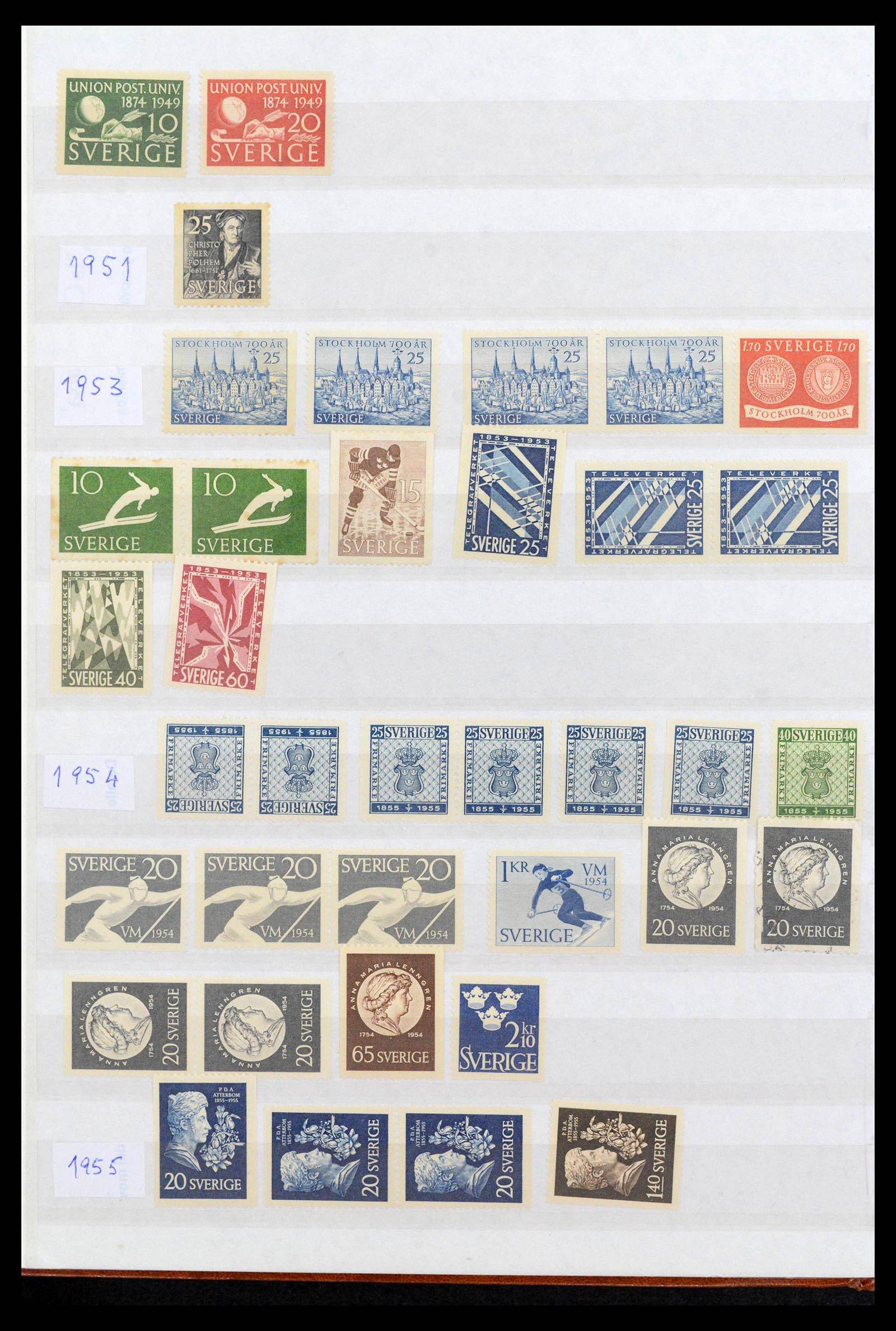 39573 0006 - Postzegelverzameling 39573 Zweden 1930-1998.