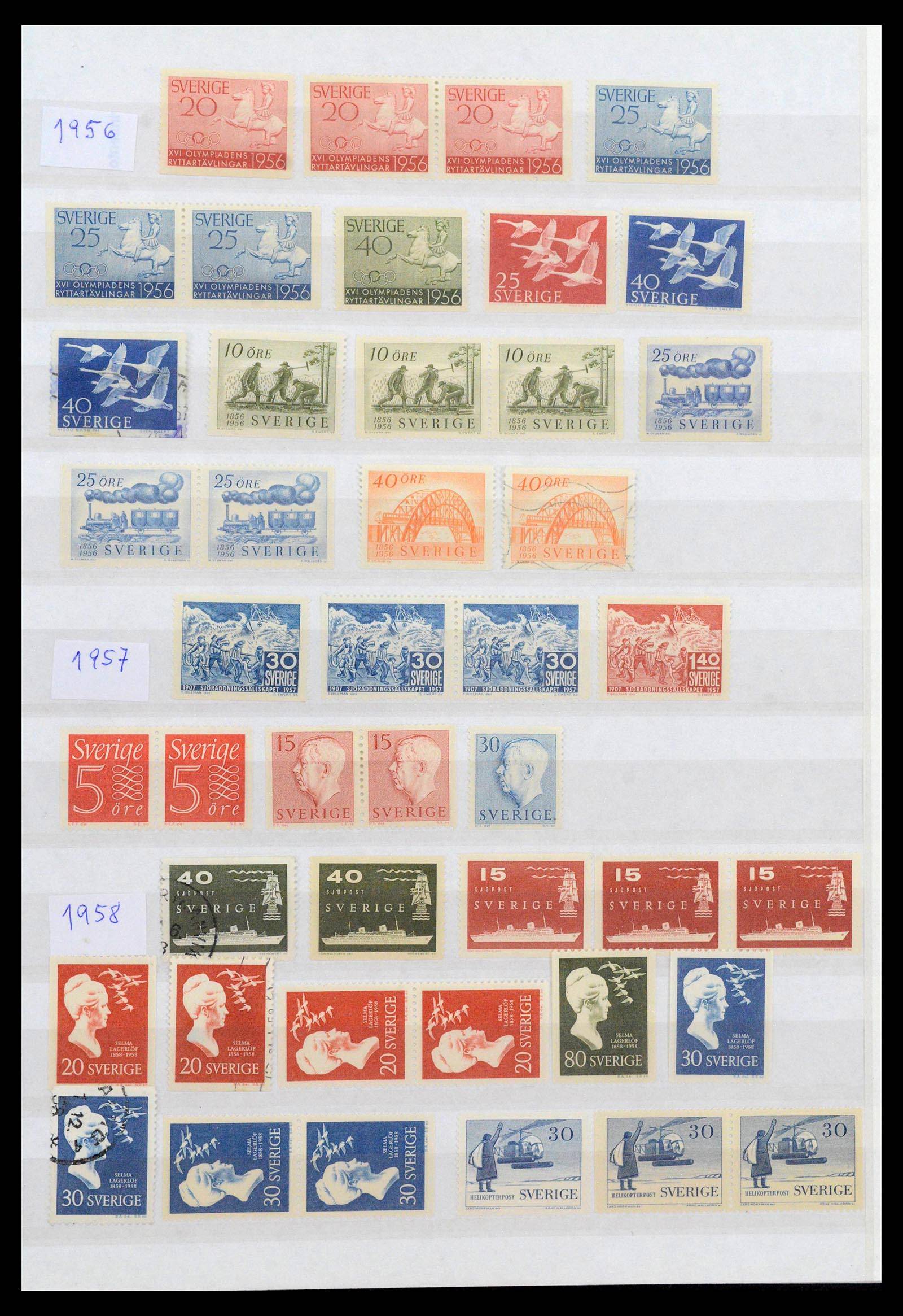 39573 0007 - Postzegelverzameling 39573 Zweden 1930-1998.