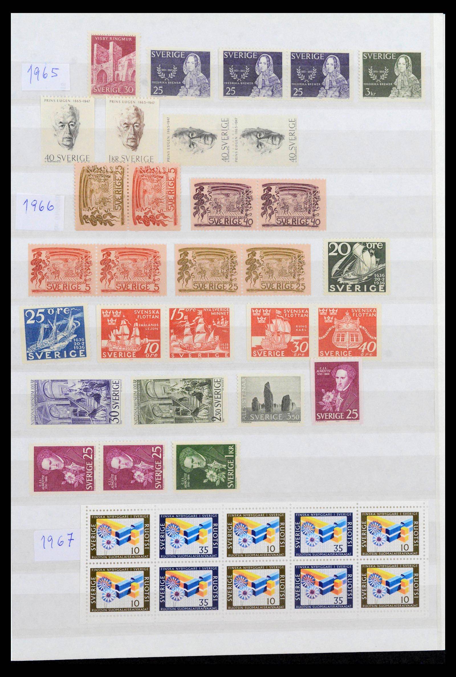 39573 0009 - Postzegelverzameling 39573 Zweden 1930-1998.