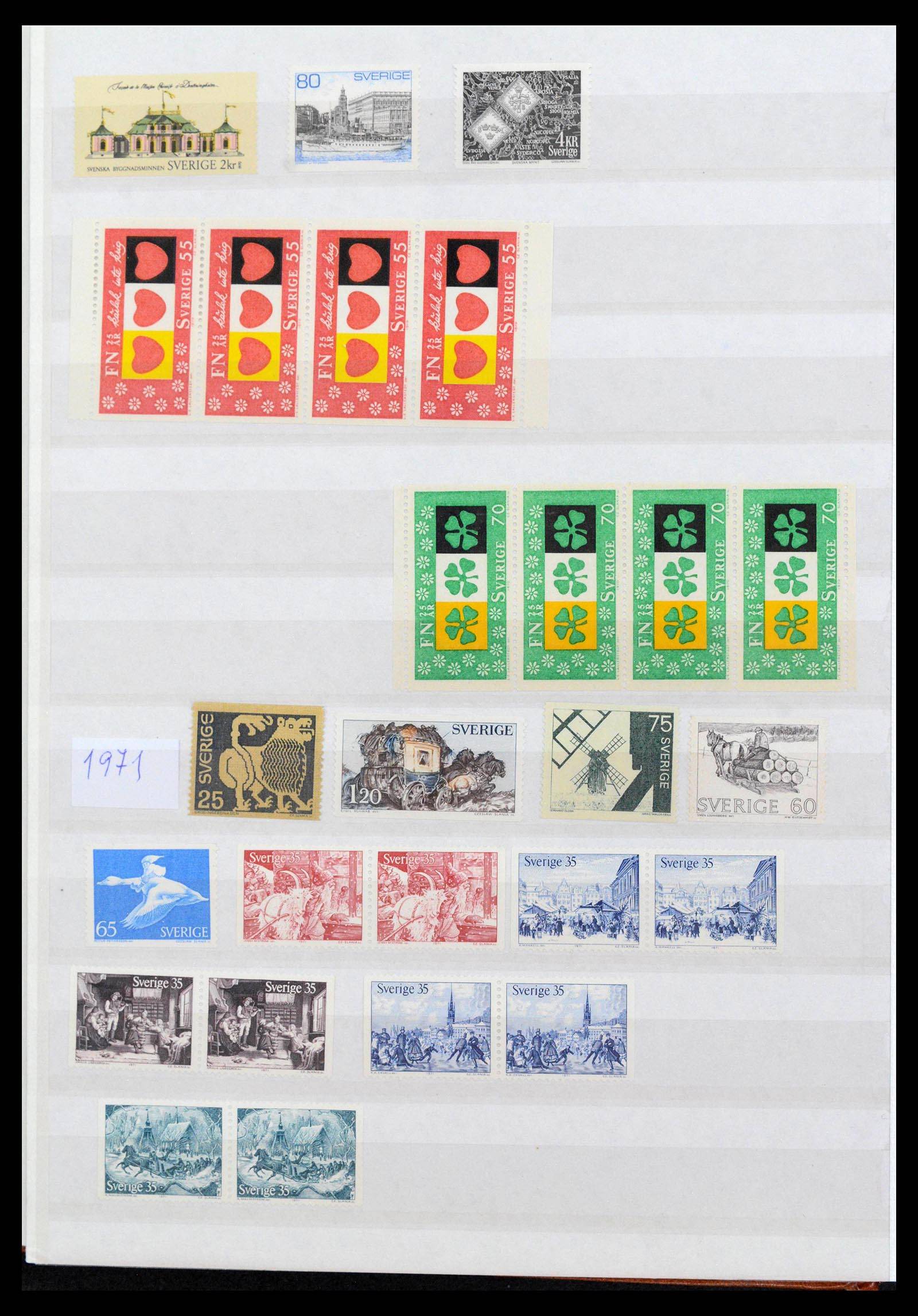39573 0012 - Postzegelverzameling 39573 Zweden 1930-1998.