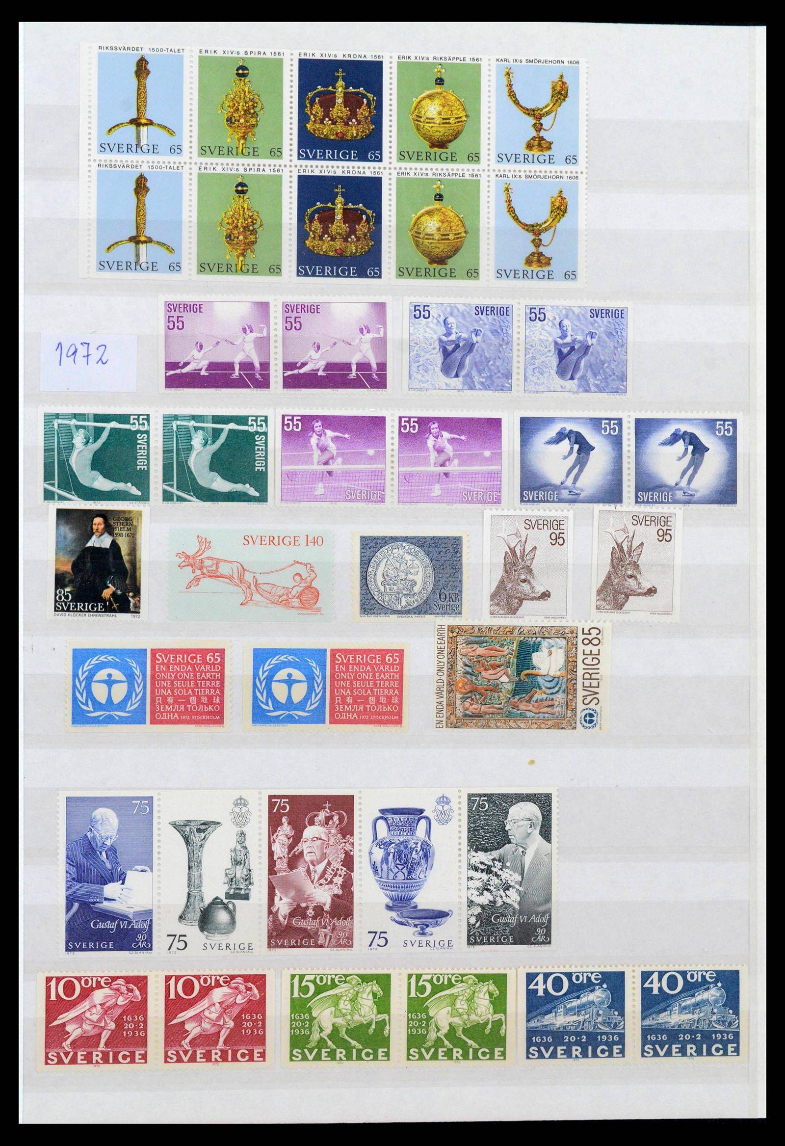 39573 0013 - Postzegelverzameling 39573 Zweden 1930-1998.