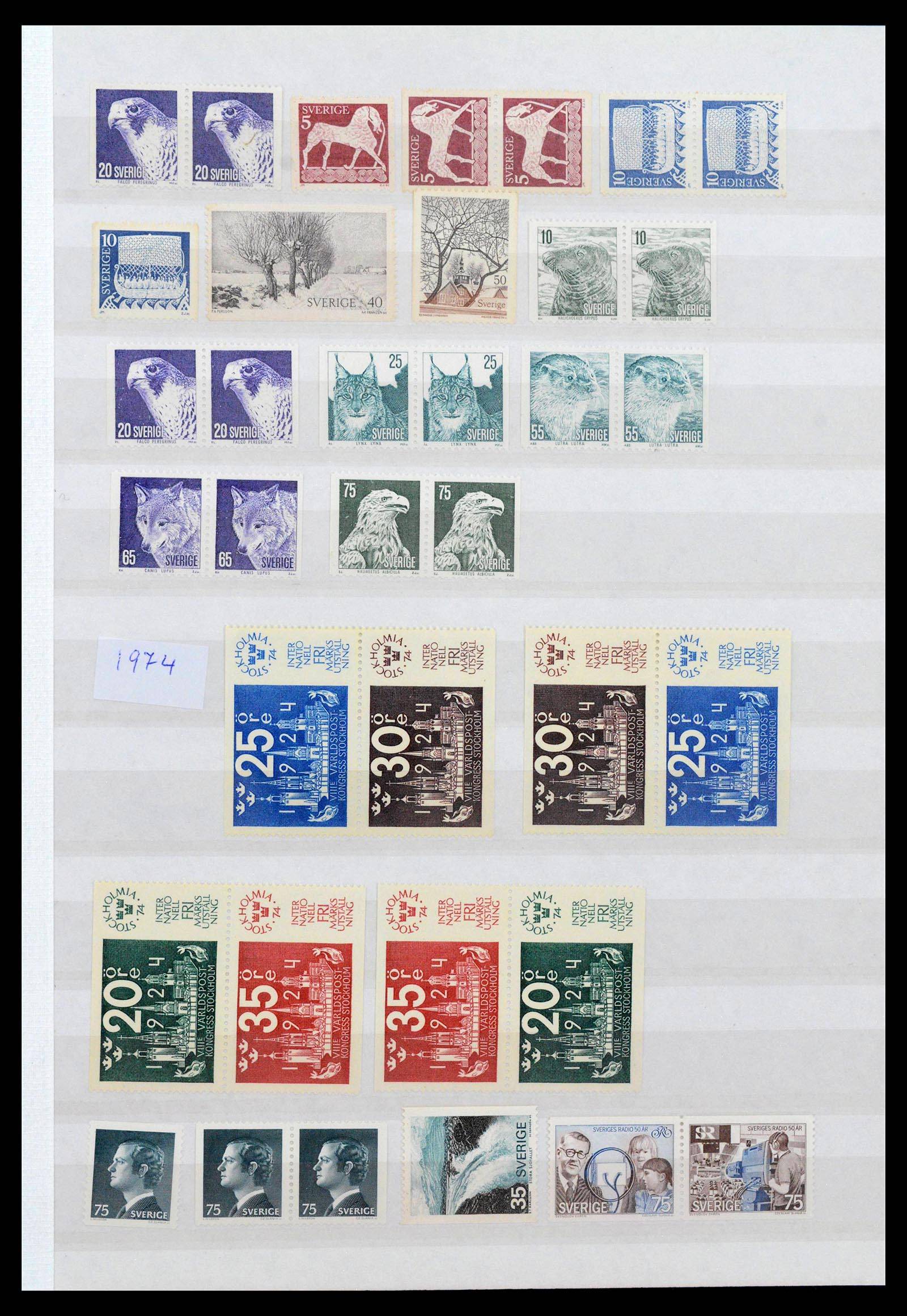 39573 0015 - Postzegelverzameling 39573 Zweden 1930-1998.