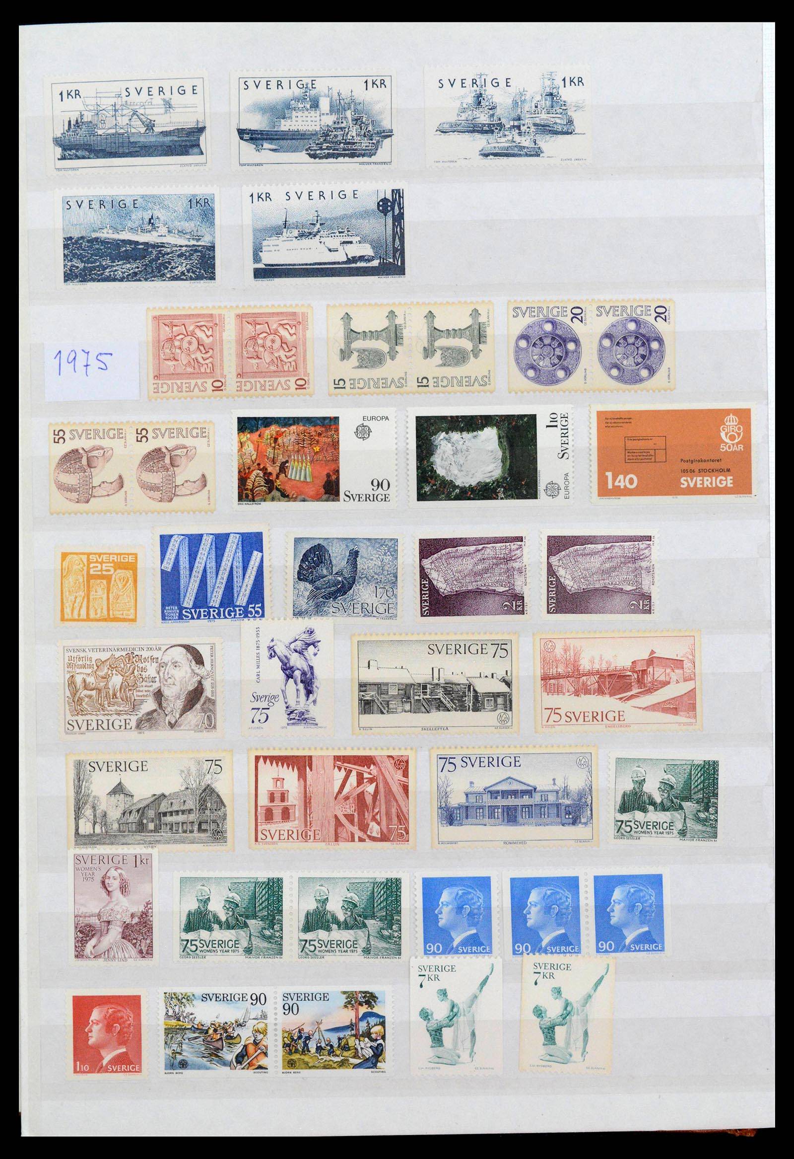 39573 0016 - Postzegelverzameling 39573 Zweden 1930-1998.