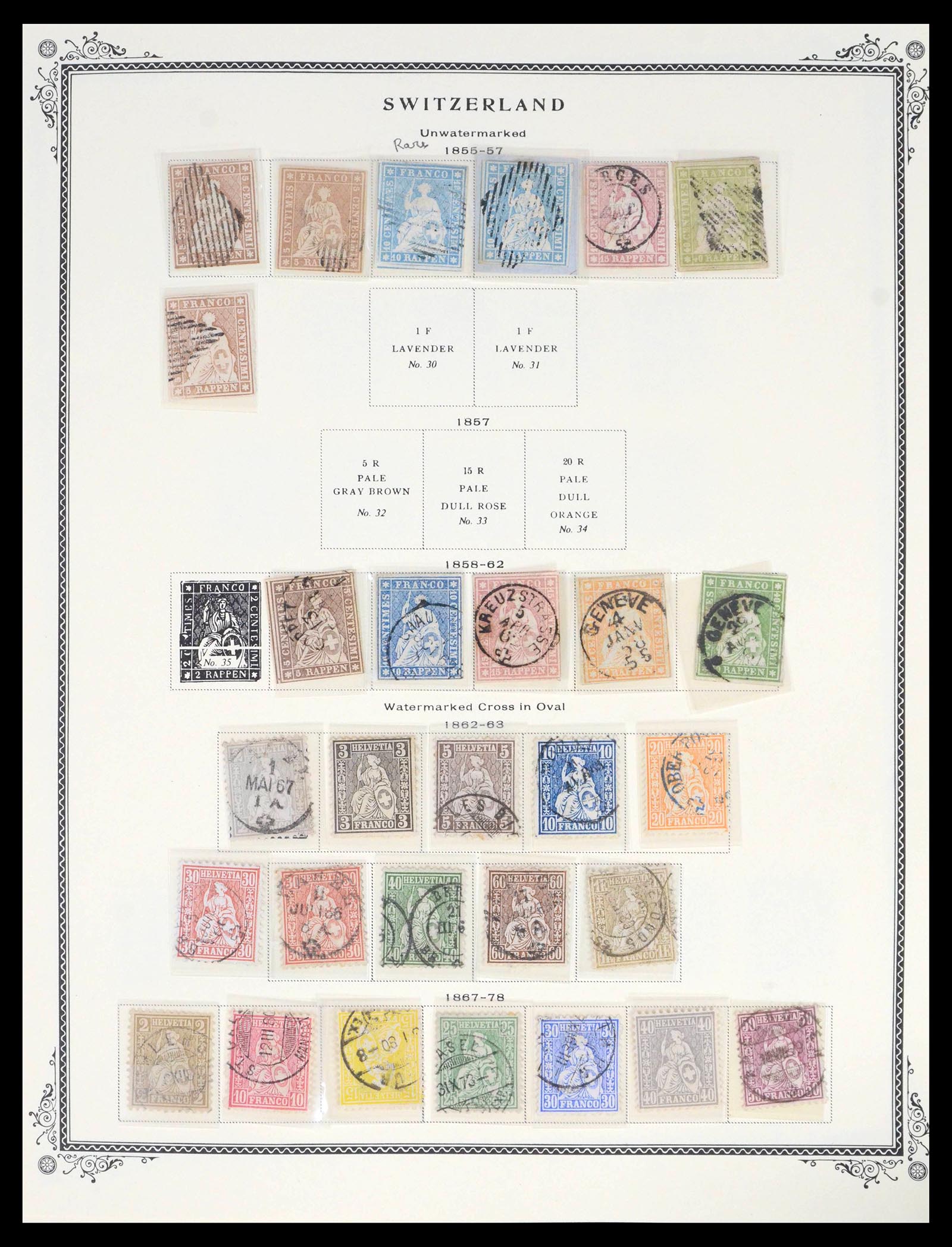 39575 0003 - Postzegelverzameling 39575 Zwitserland 1854-2014.