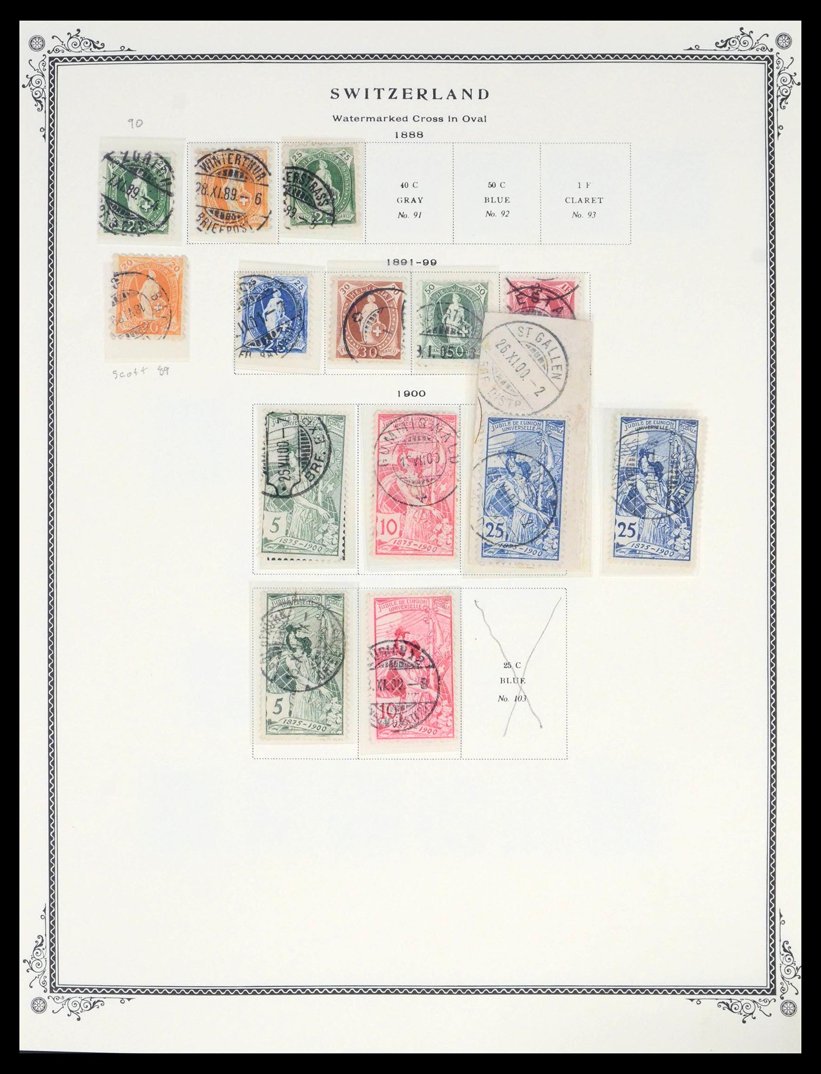39575 0005 - Postzegelverzameling 39575 Zwitserland 1854-2014.