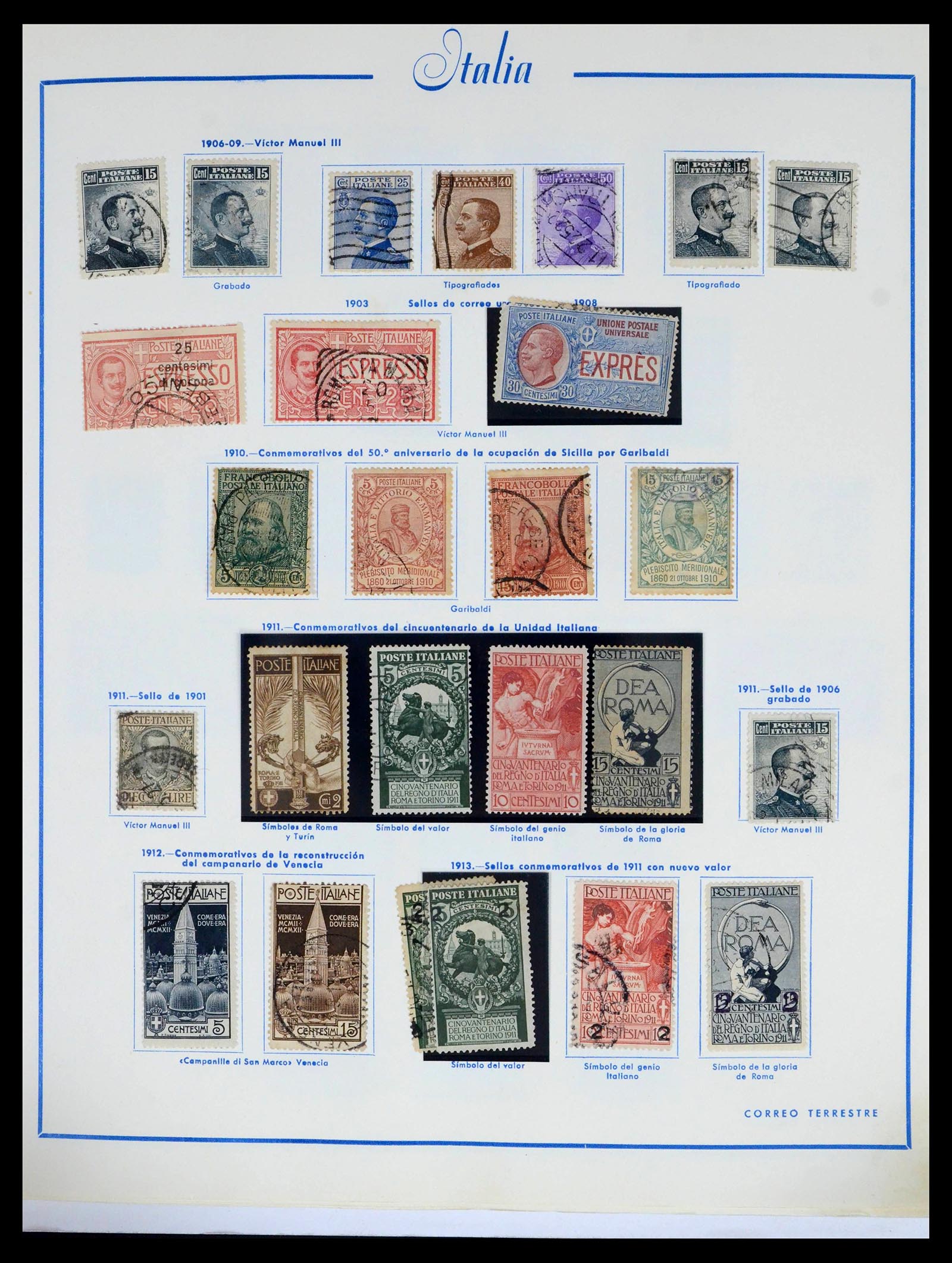 39576 0005 - Postzegelverzameling 39576 Italië 1862-1997.
