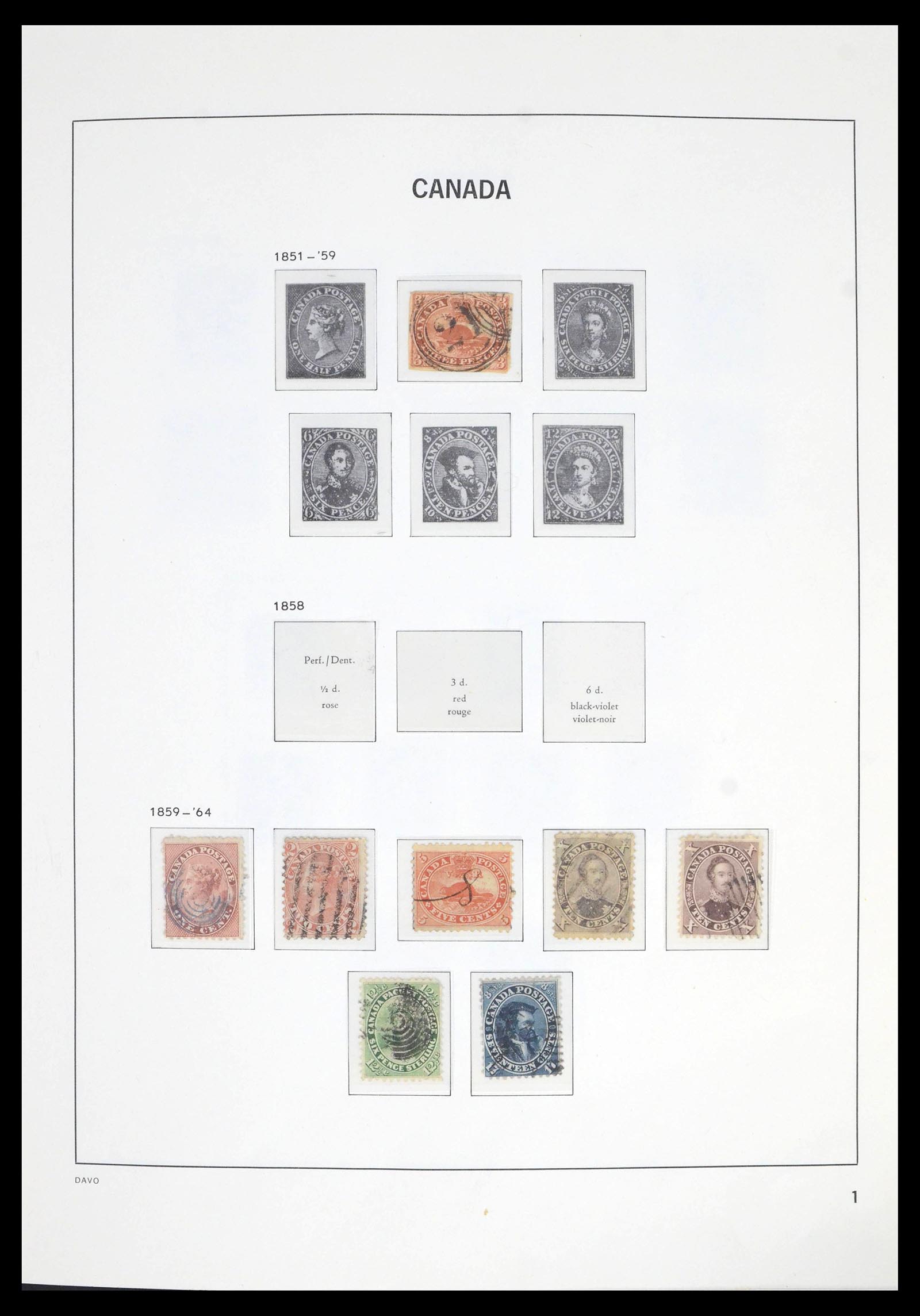 39582 0001 - Postzegelverzameling 39582 Canada 1851-2005.
