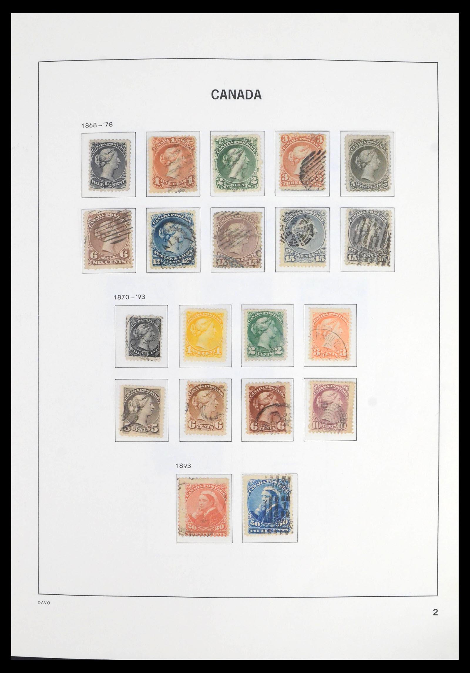 39582 0002 - Postzegelverzameling 39582 Canada 1851-2005.