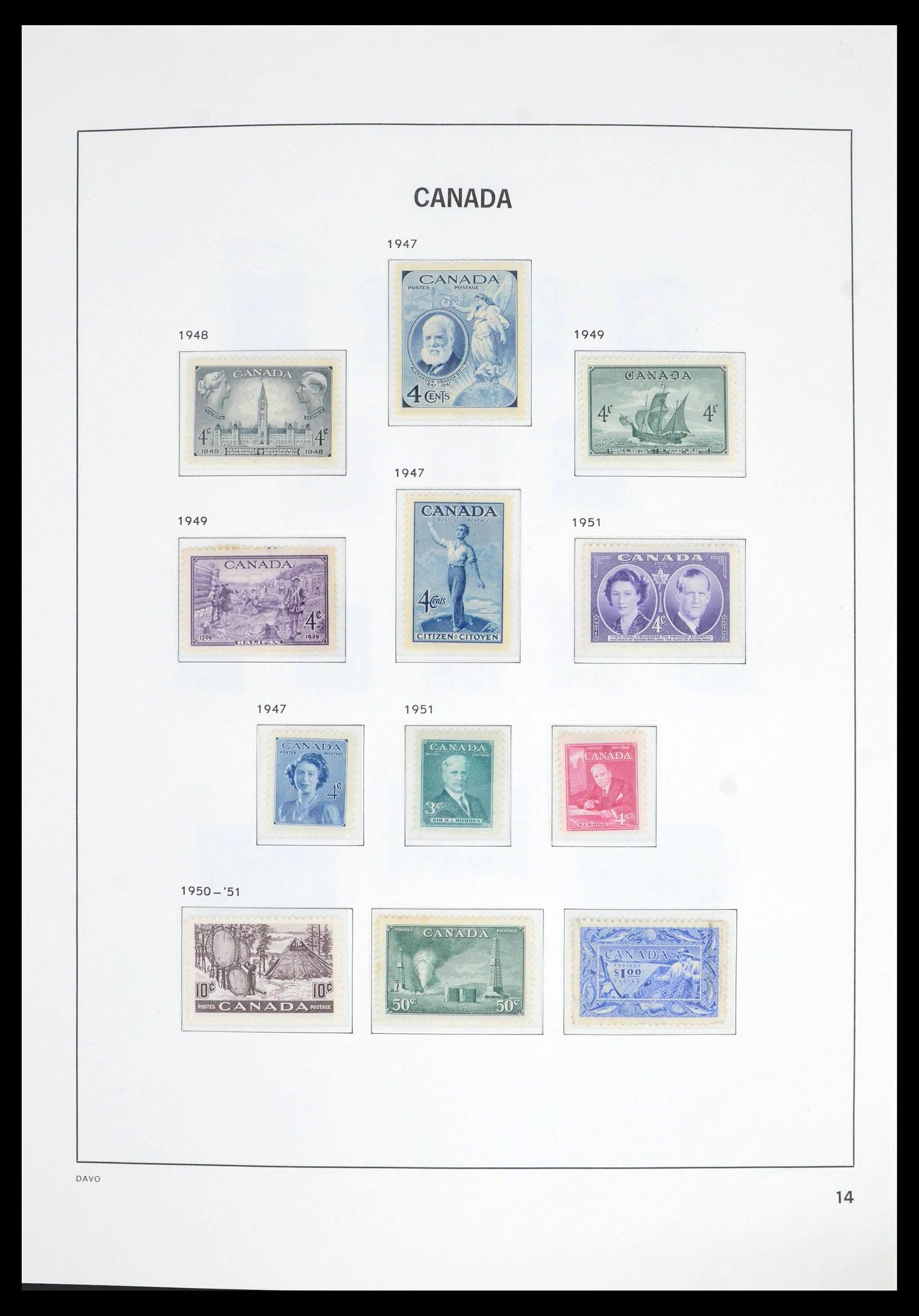 39582 0017 - Postzegelverzameling 39582 Canada 1851-2005.