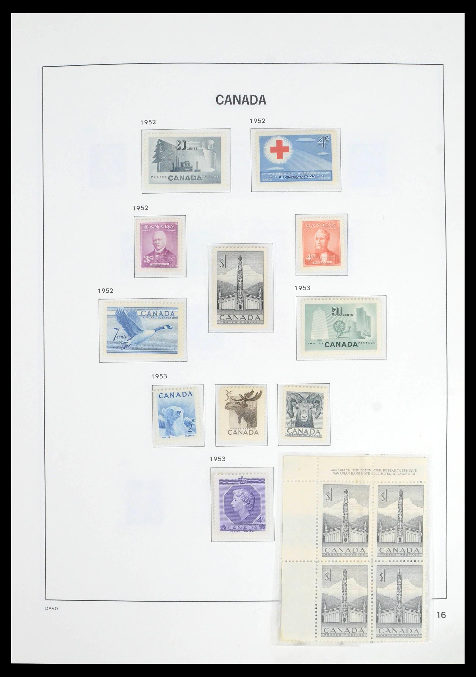 39582 0020 - Postzegelverzameling 39582 Canada 1851-2005.
